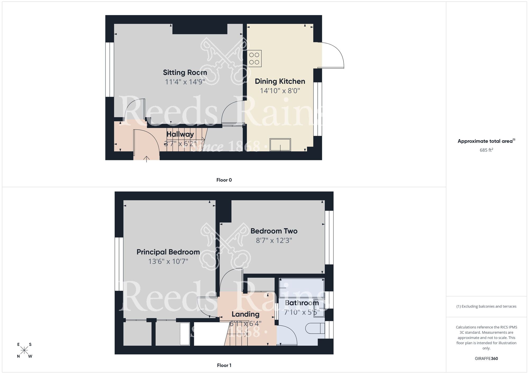 Floorplan of 2 bedroom End Terrace House for sale, Rookley Close, Hull, HU8