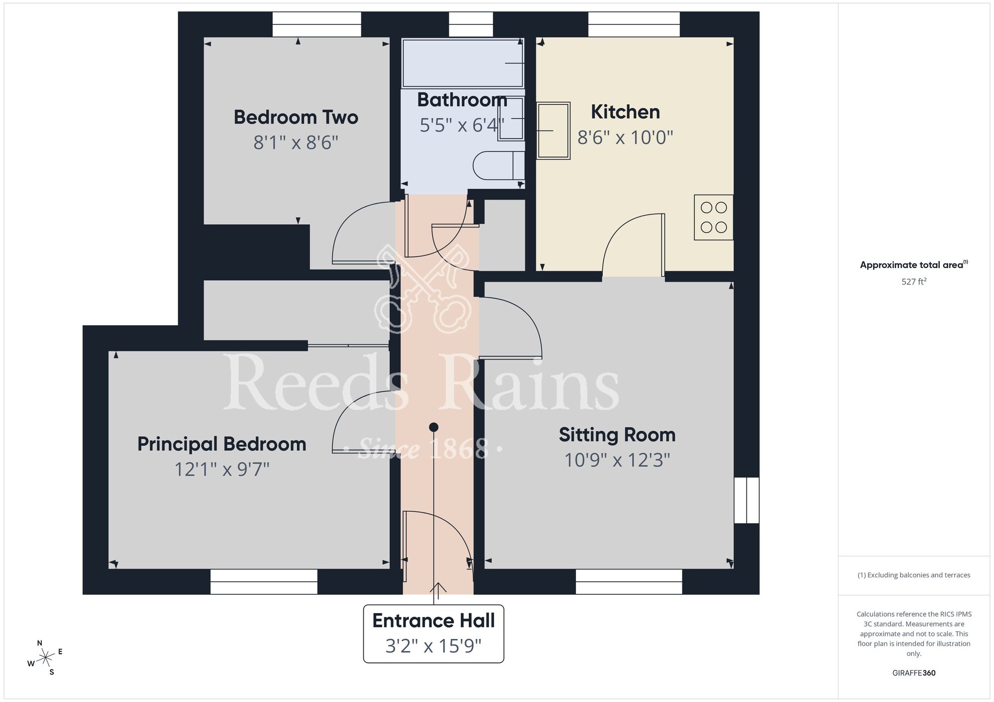 Floorplan of 2 bedroom Flat for sale, St. Georges Walk, Staveley Road, East Yorkshire, HU9
