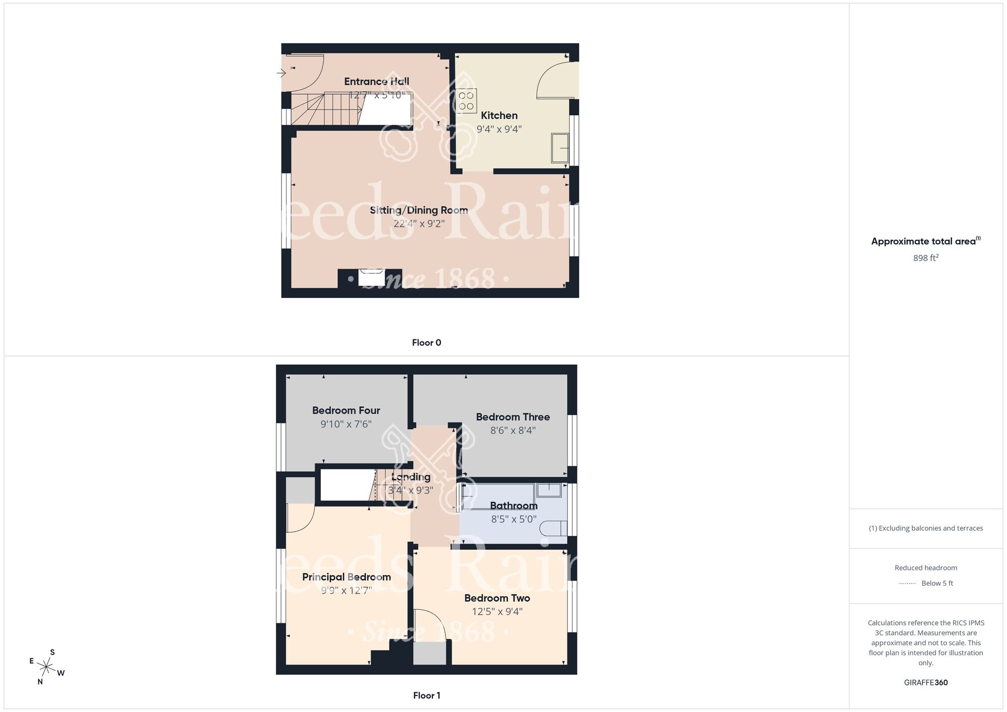 Floorplan of 4 bedroom Mid Terrace House for sale, Westfield, Patrington, East Riding of Yorkshire, HU12