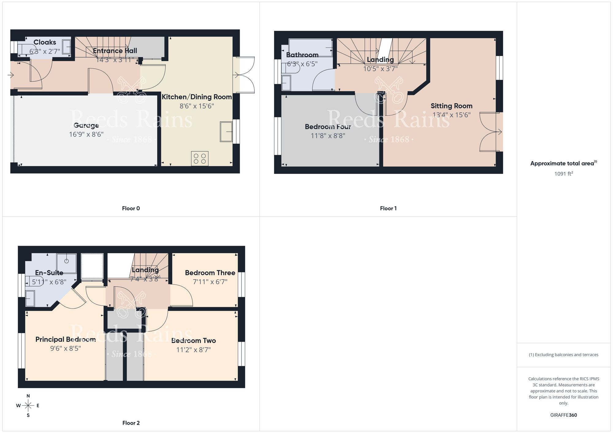 Floorplan of 4 bedroom Mid Terrace House for sale, Hainsworth Park, Hull, East Riding of Yorkshire, HU6