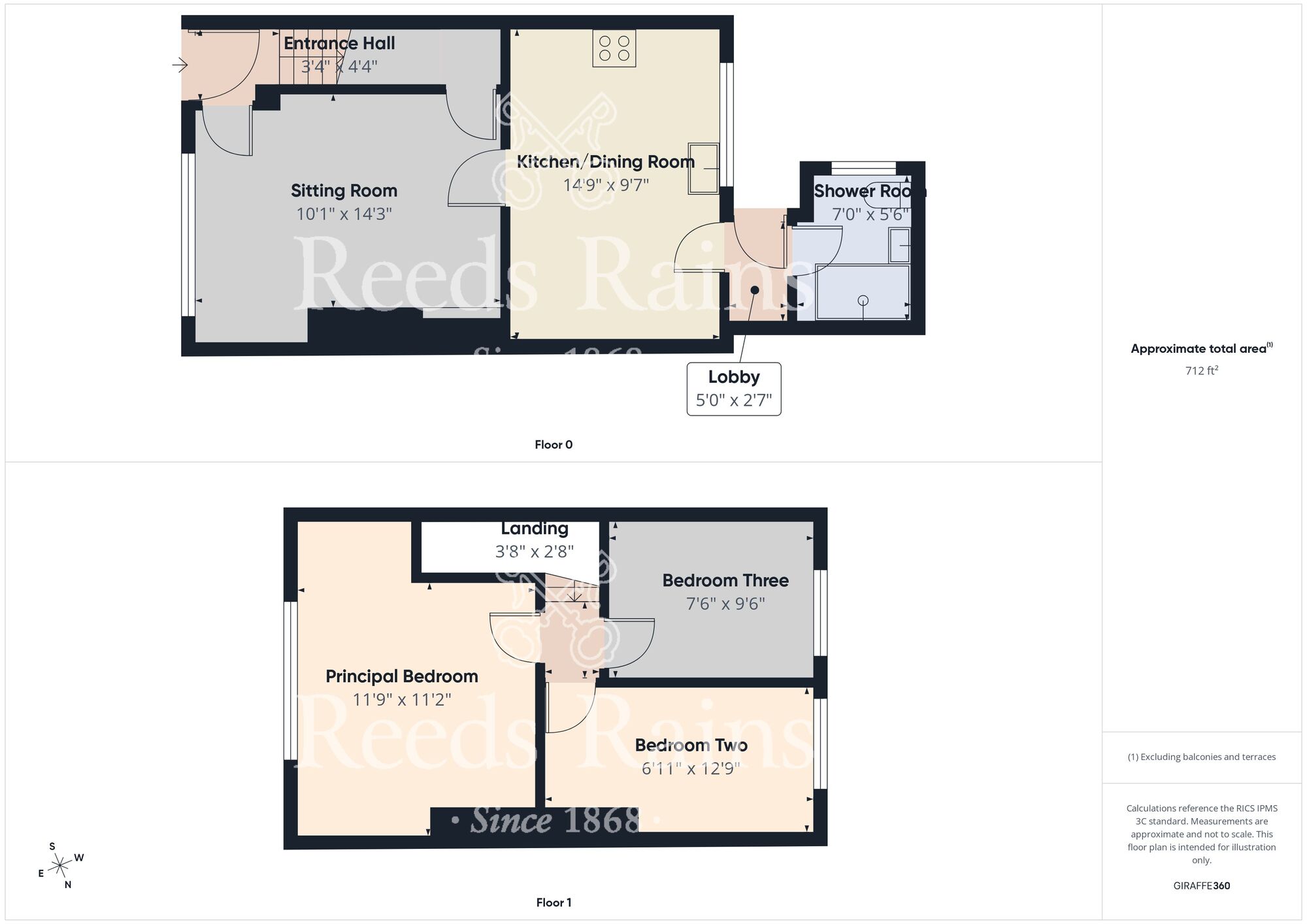 Floorplan of 3 bedroom End Terrace House for sale, Sutton View, Lorraine Street, East Yorkshire, HU8