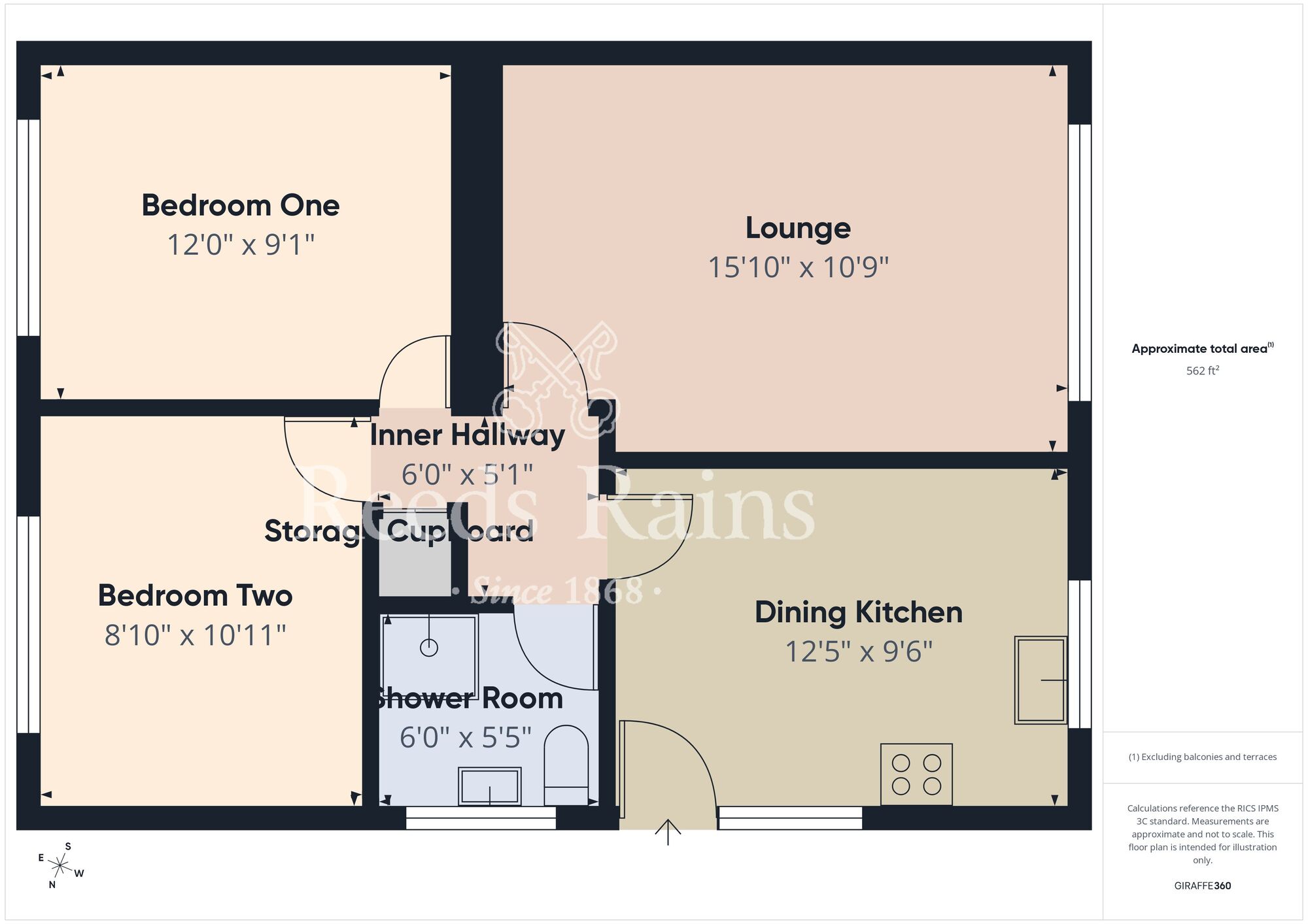 Floorplan of 2 bedroom Semi Detached Bungalow for sale, Astral Way, Sutton-on-Hull, East Yorkshire, HU7