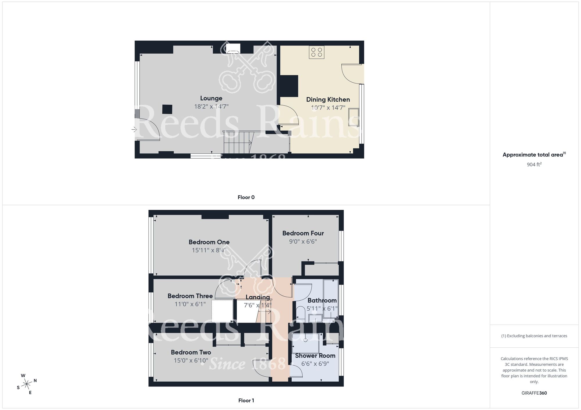 Floorplan of 4 bedroom Semi Detached House for sale, Ridgestone Avenue, Bilton, East Riding of Yorkshire, HU11