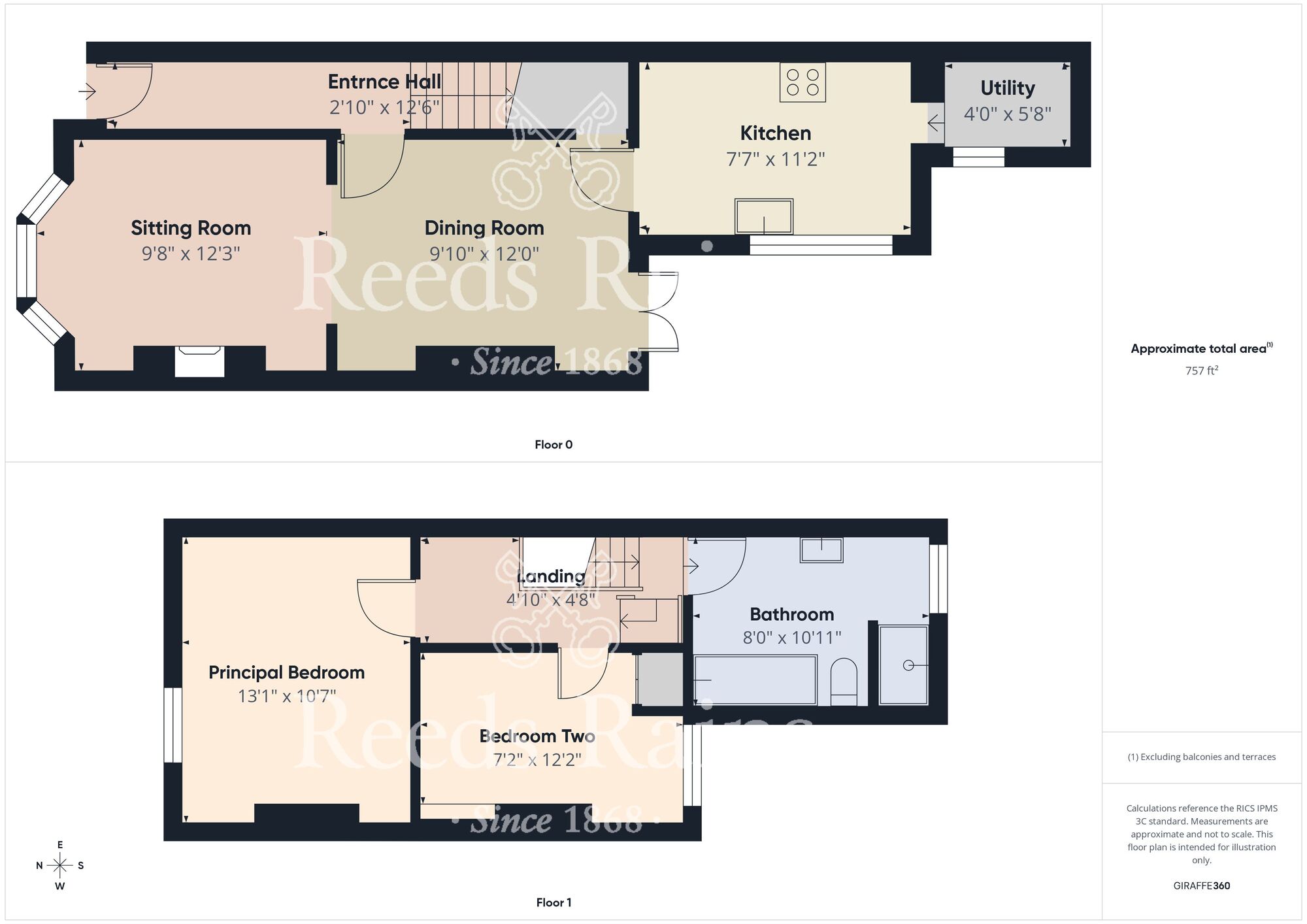 Floorplan of 2 bedroom Mid Terrace House for sale, Cammidge Street, Withernsea, East Riding of Yorkshire, HU19