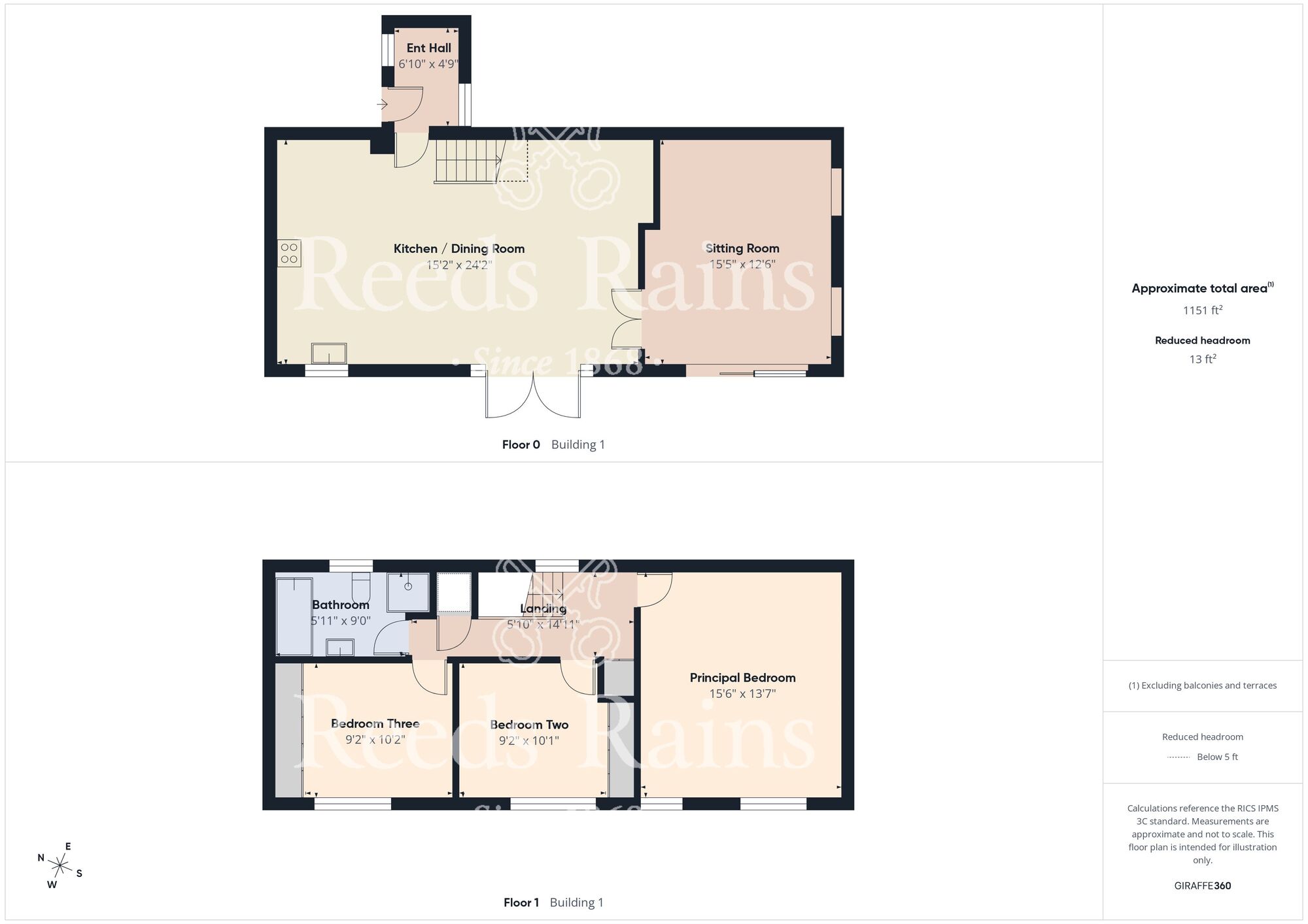 Floorplan of 3 bedroom End Terrace House for sale, Broadstone Close, Bransholme, East Yorkshire, HU7