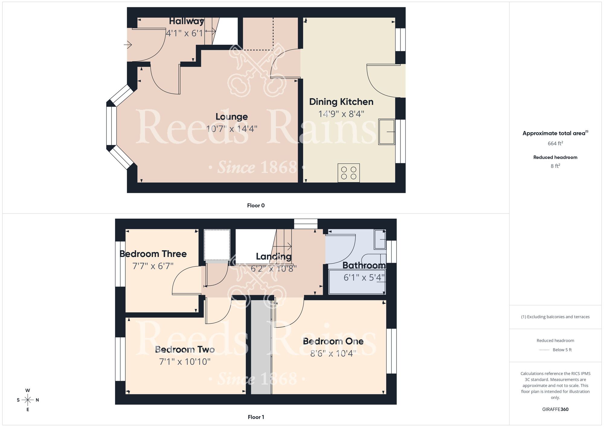 Floorplan of 3 bedroom Semi Detached House for sale, Waterland Close, Hedon, East Riding of Yorkshire, HU12