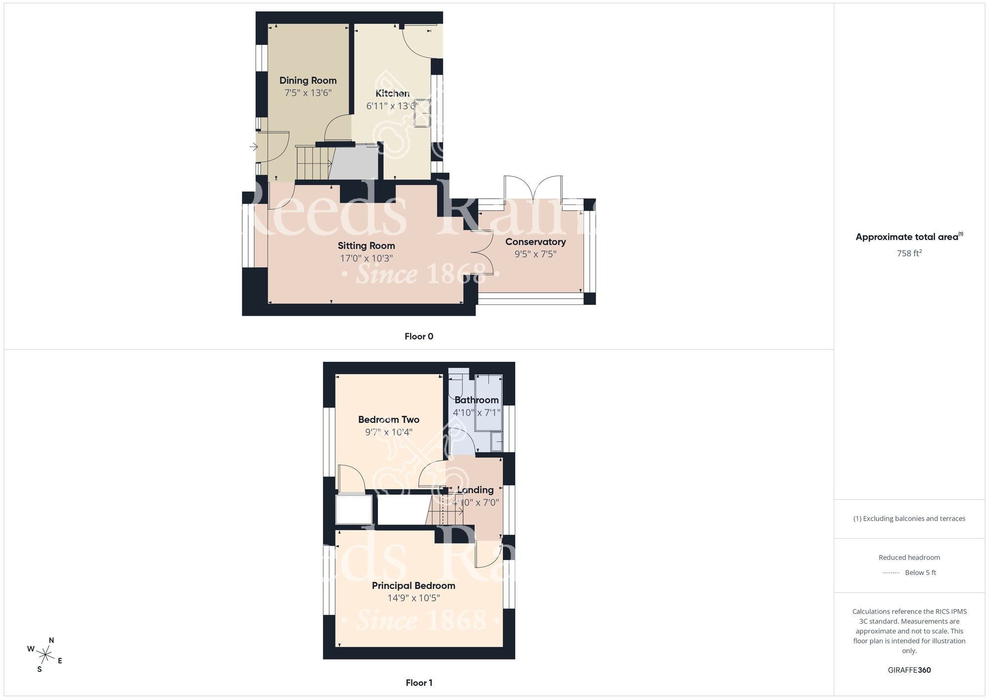 Floorplan of 2 bedroom Mid Terrace House for sale, Amethyst Road, Hull, East Riding of Yorkshire, HU9