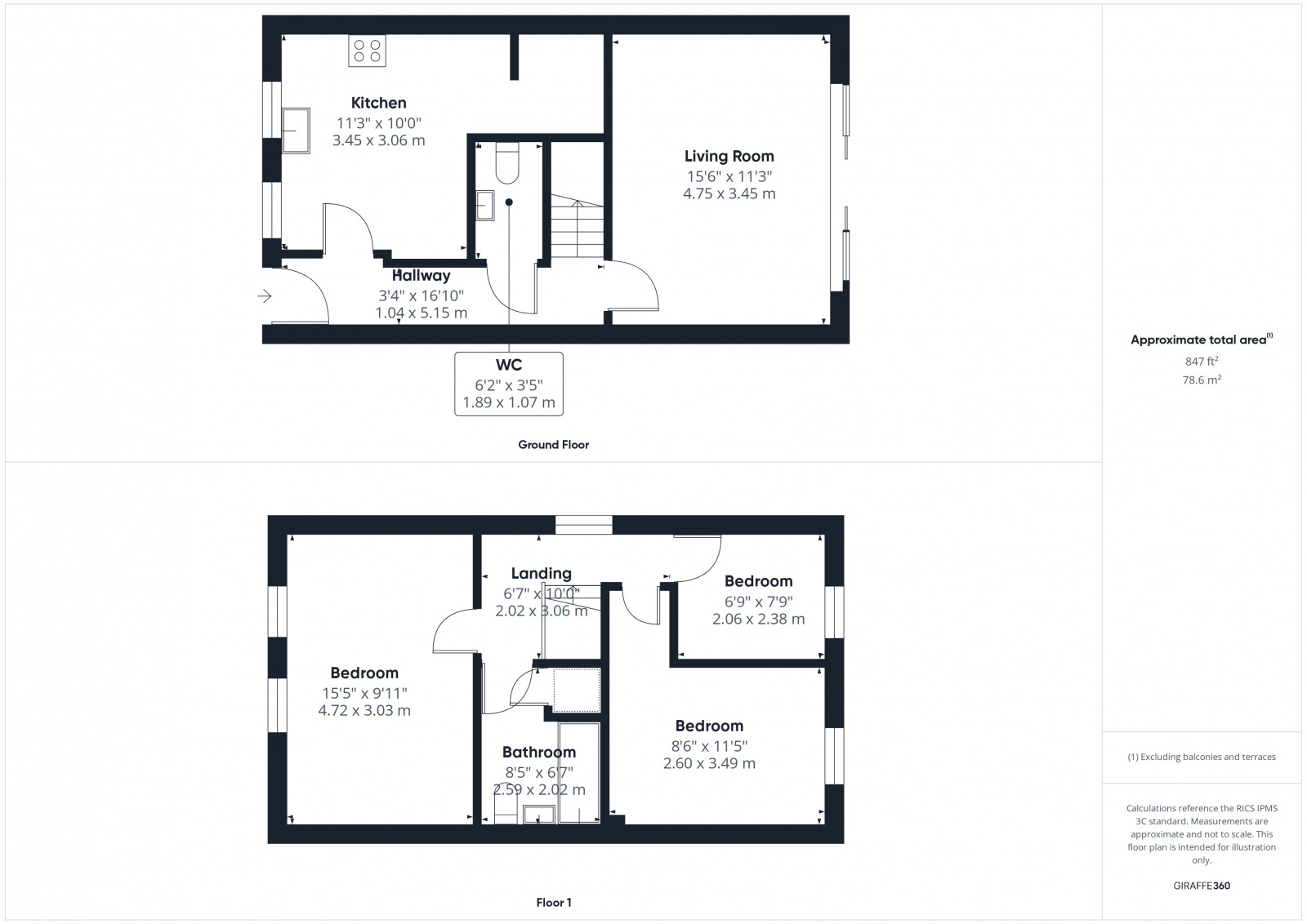 Floorplan of 3 bedroom Semi Detached House for sale, Rowton Drive, Skirlaugh, East Yorkshire, HU11