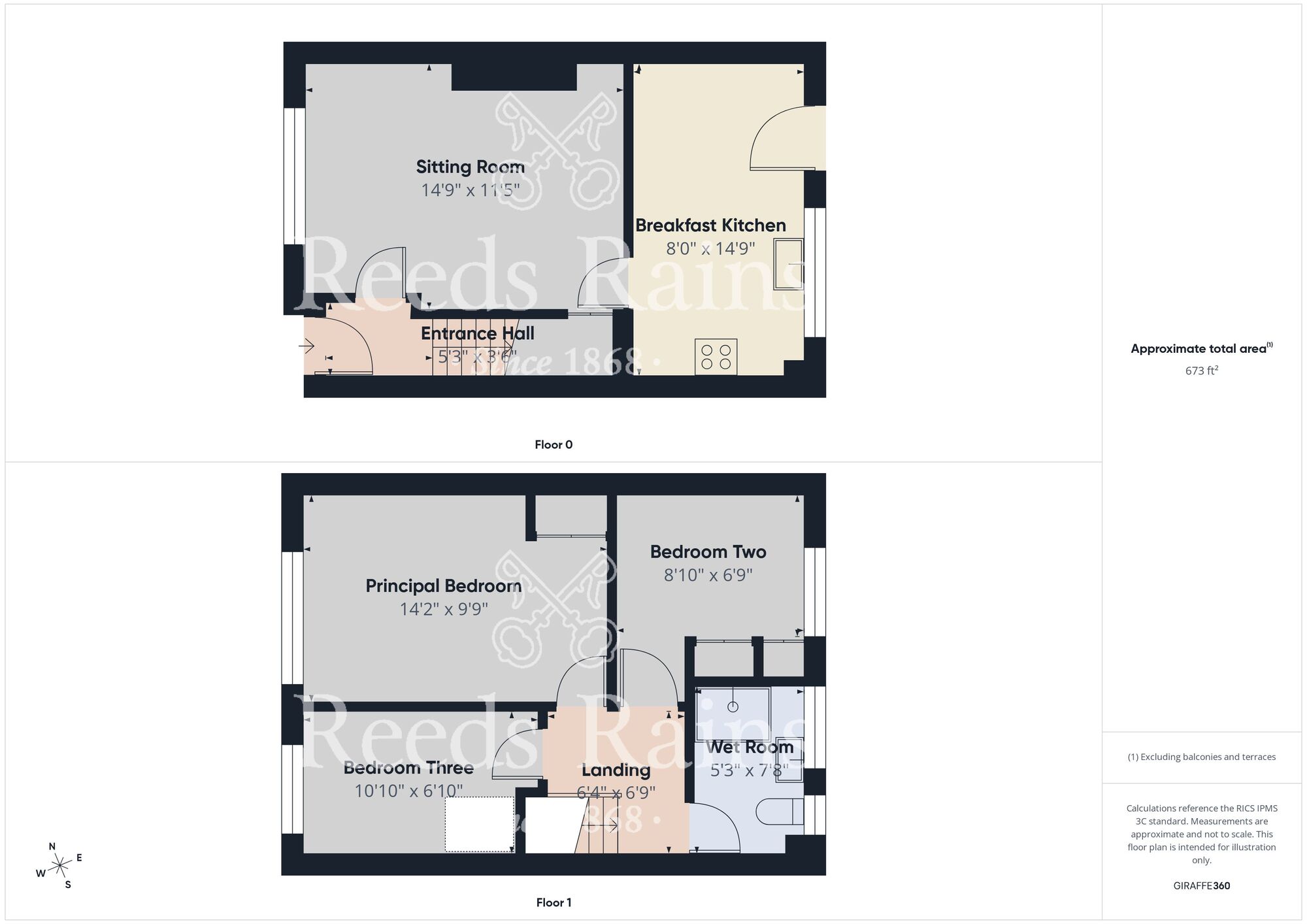 Floorplan of 3 bedroom Mid Terrace House for sale, Brent Avenue, Hull, East Yorkshire, HU8