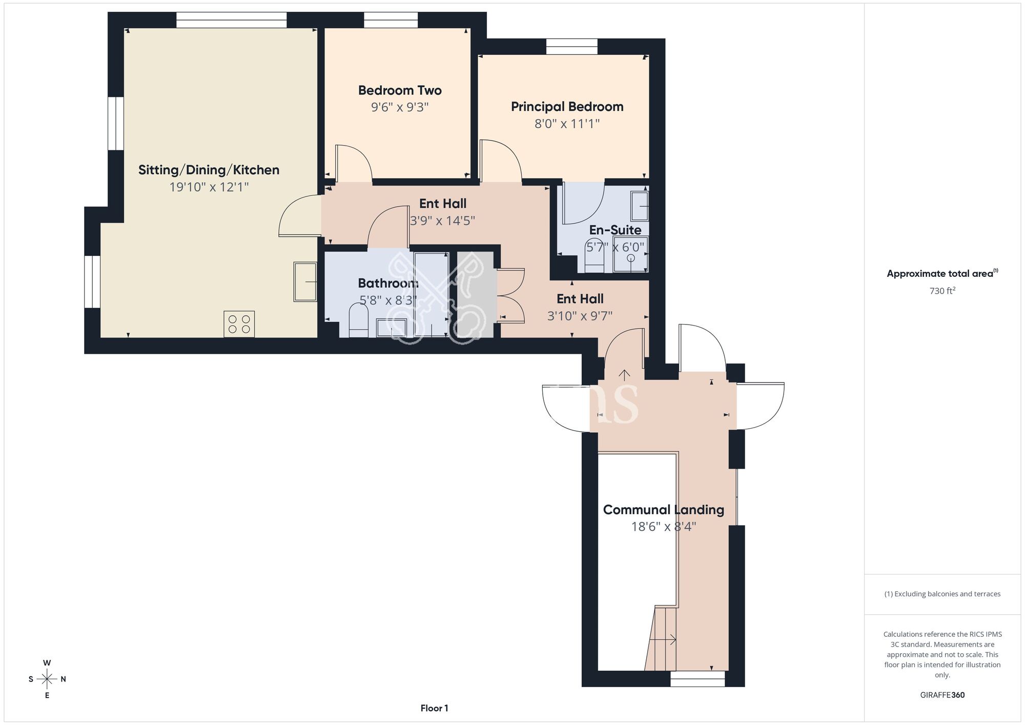 Floorplan of 2 bedroom Flat for sale, Priory Road, Hull, East Yorkshire, HU5