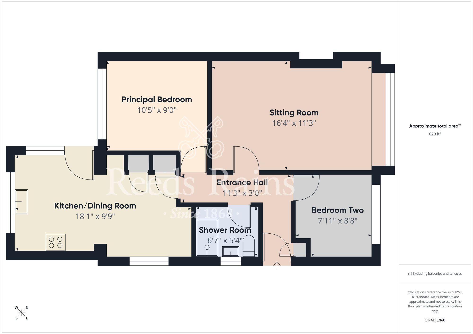 Floorplan of 2 bedroom Semi Detached Bungalow for sale, Winchester Close, Hull, East Yorkshire, HU9