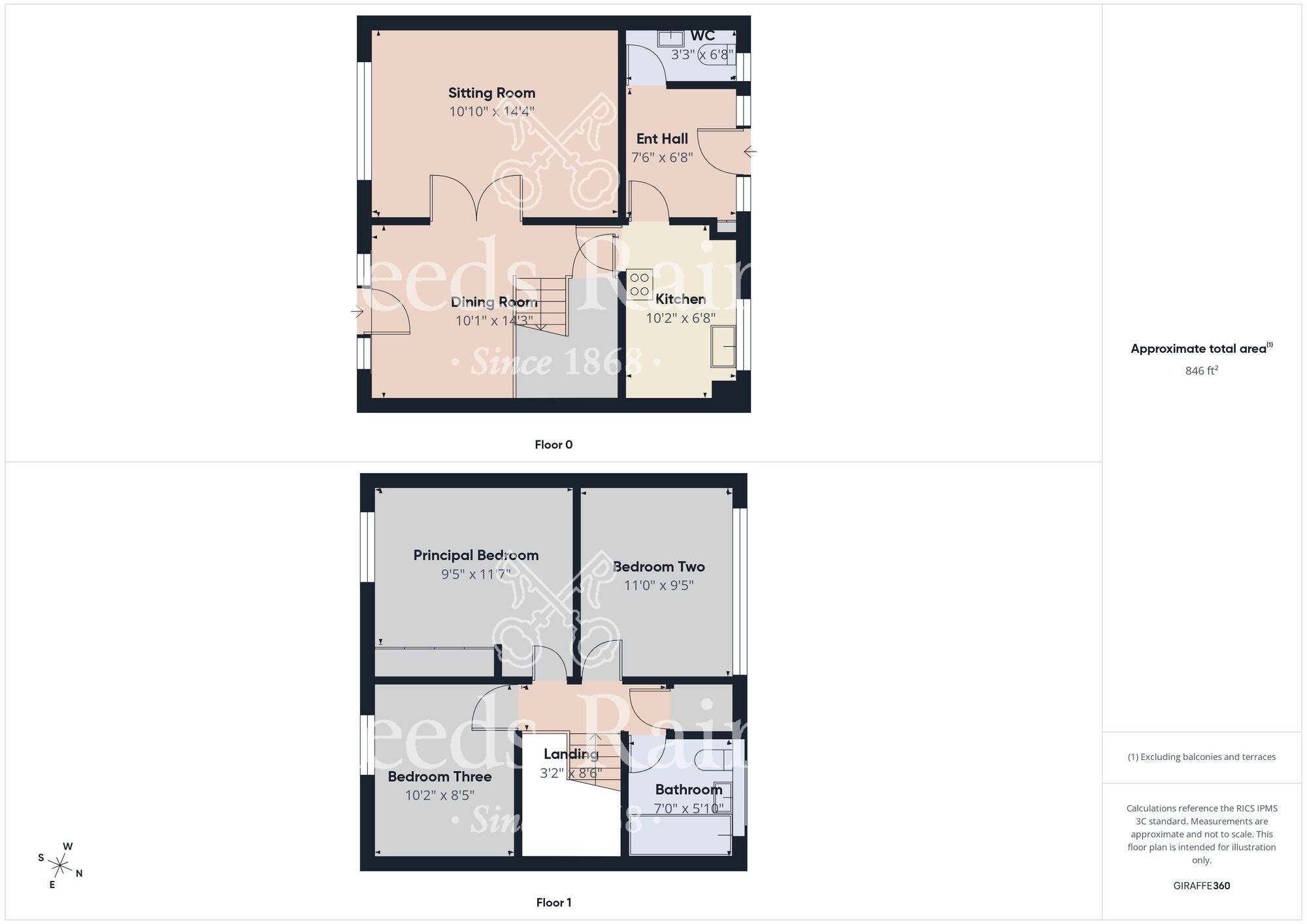 Floorplan of 3 bedroom End Terrace House for sale, Manston Garth, Bransholme, East Yorkshire, HU7
