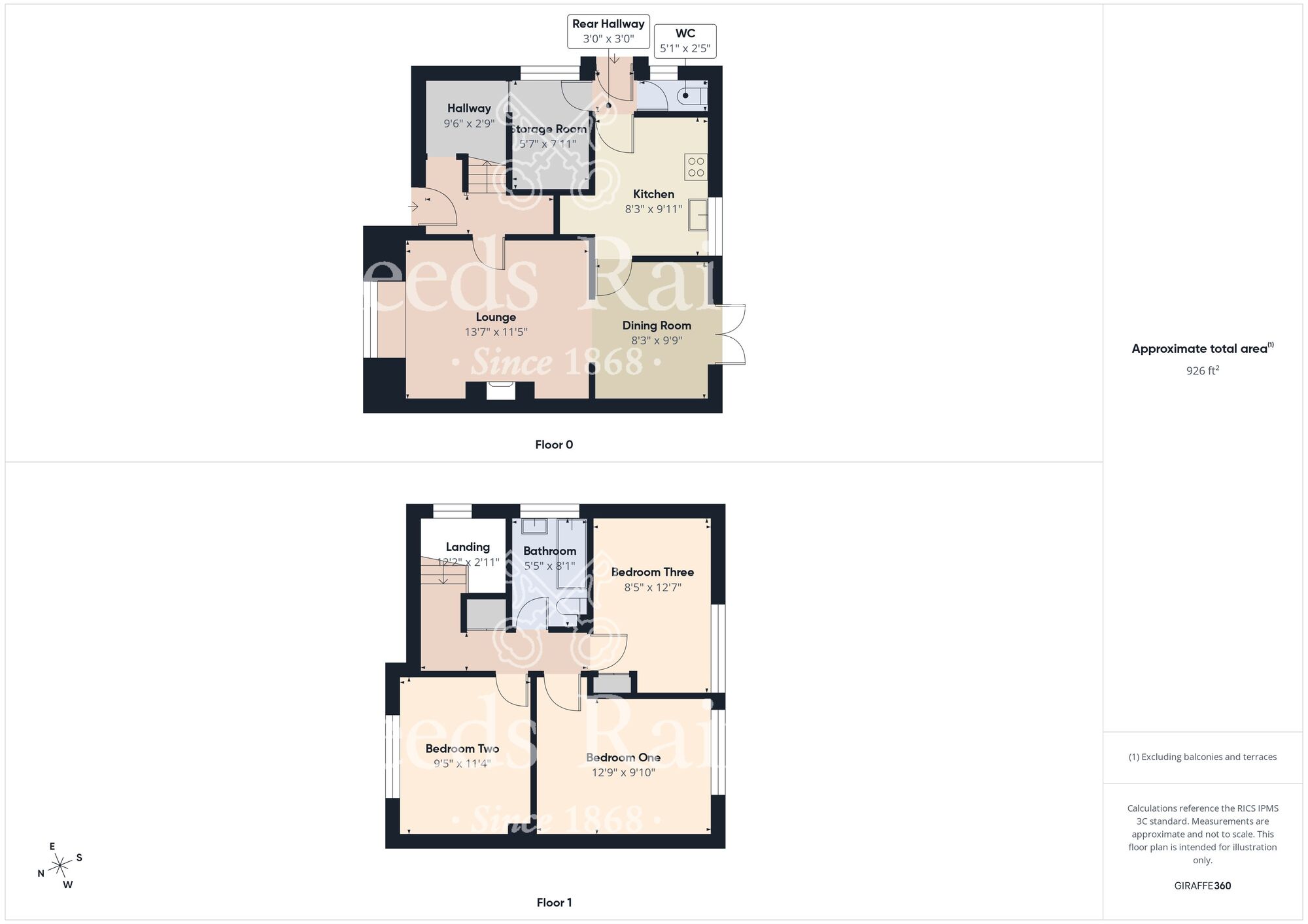 Floorplan of 3 bedroom End Terrace House for sale, Leconfield Close, Hull, East Yorkshire, HU9
