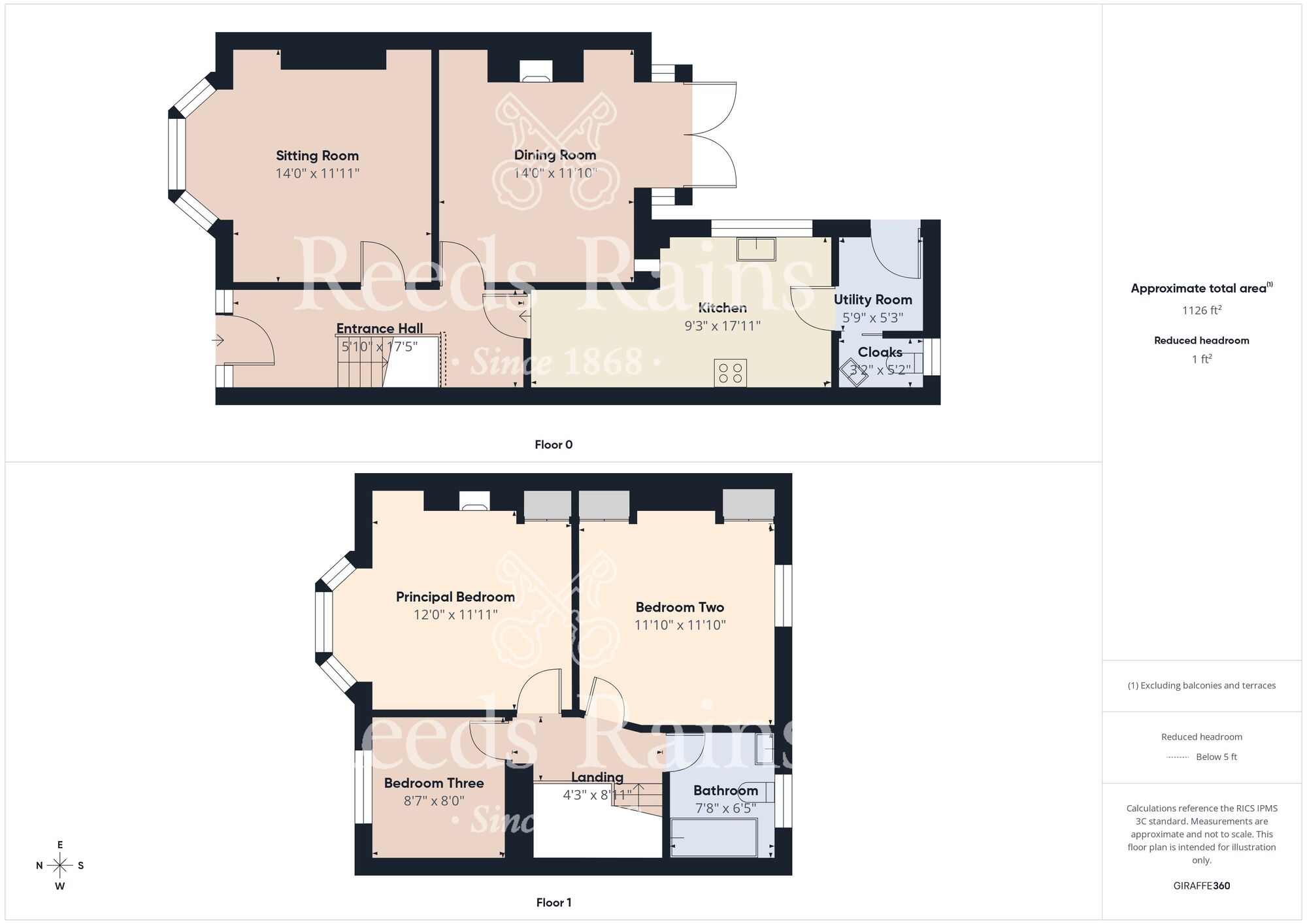 Floorplan of 3 bedroom Mid Terrace House for sale, Marlborough Avenue, Princes Avenue, East Yorkshire, HU5