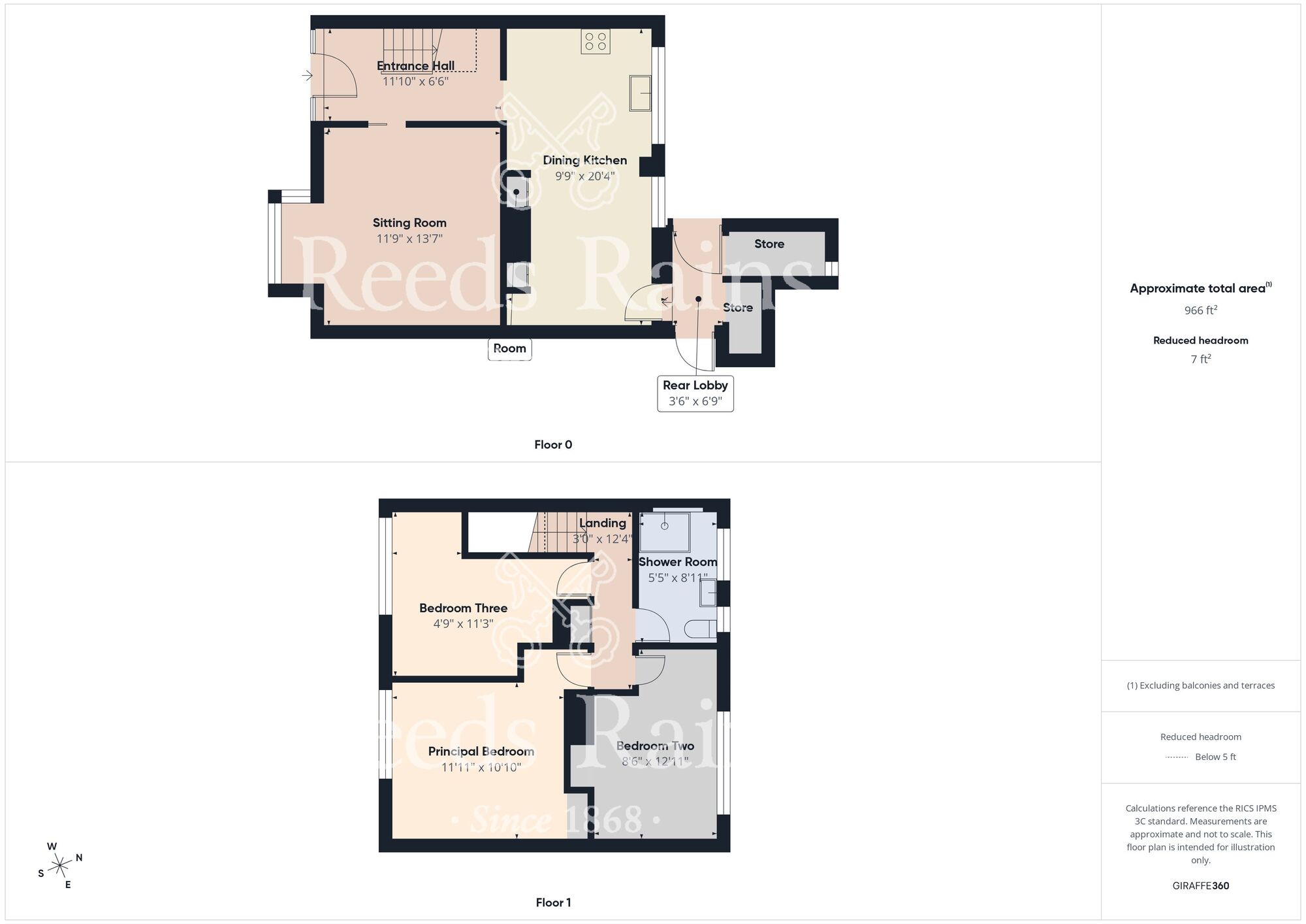 Floorplan of 3 bedroom Mid Terrace House for sale, Glaisdale Grove, Hull, East Riding of Yorkshire, HU9