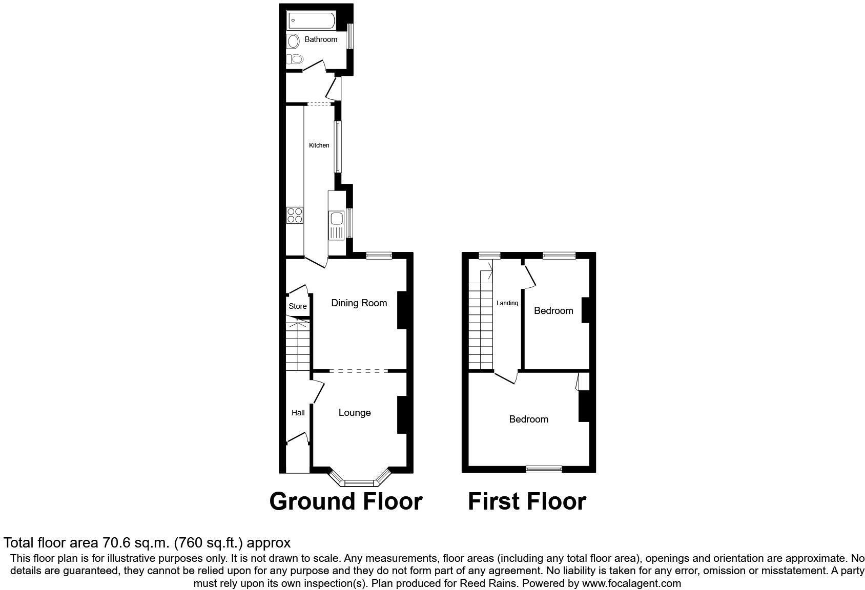 Floorplan of 2 bedroom Mid Terrace House for sale, Tunis Street, Hull, East Riding of Yorkshi, HU5