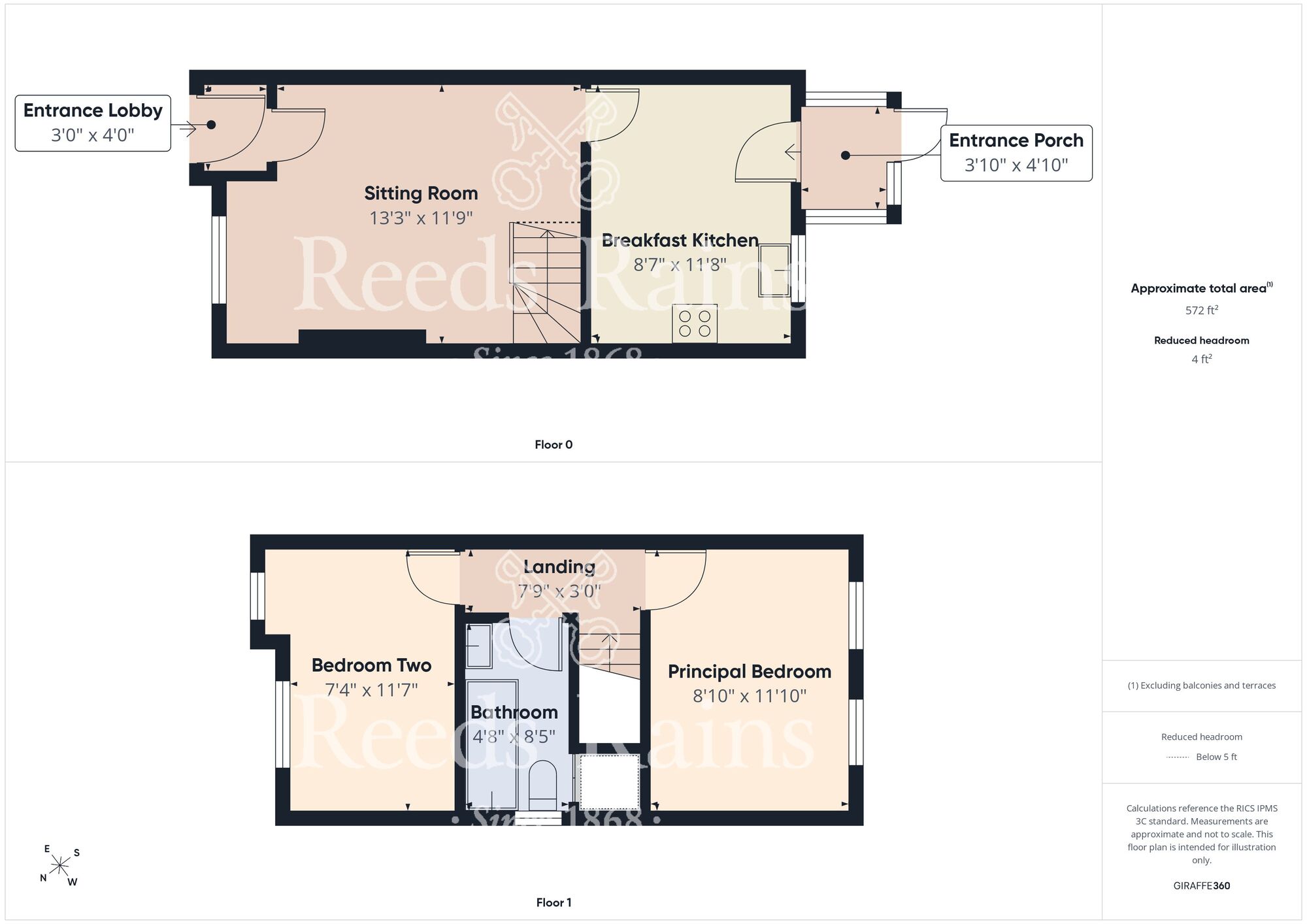 Floorplan of 2 bedroom End Terrace House for sale, Lindengate Avenue, Hull, East Riding of Yorkshire, HU7
