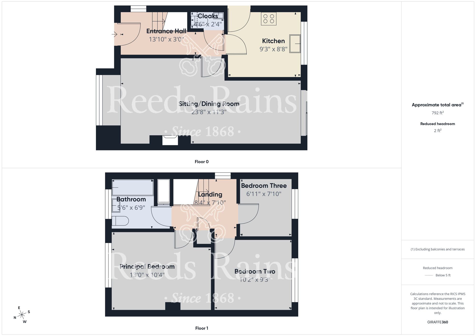 Floorplan of 3 bedroom Semi Detached House for sale, Ferry View, Thorngumbald, East Yorkshire, HU12