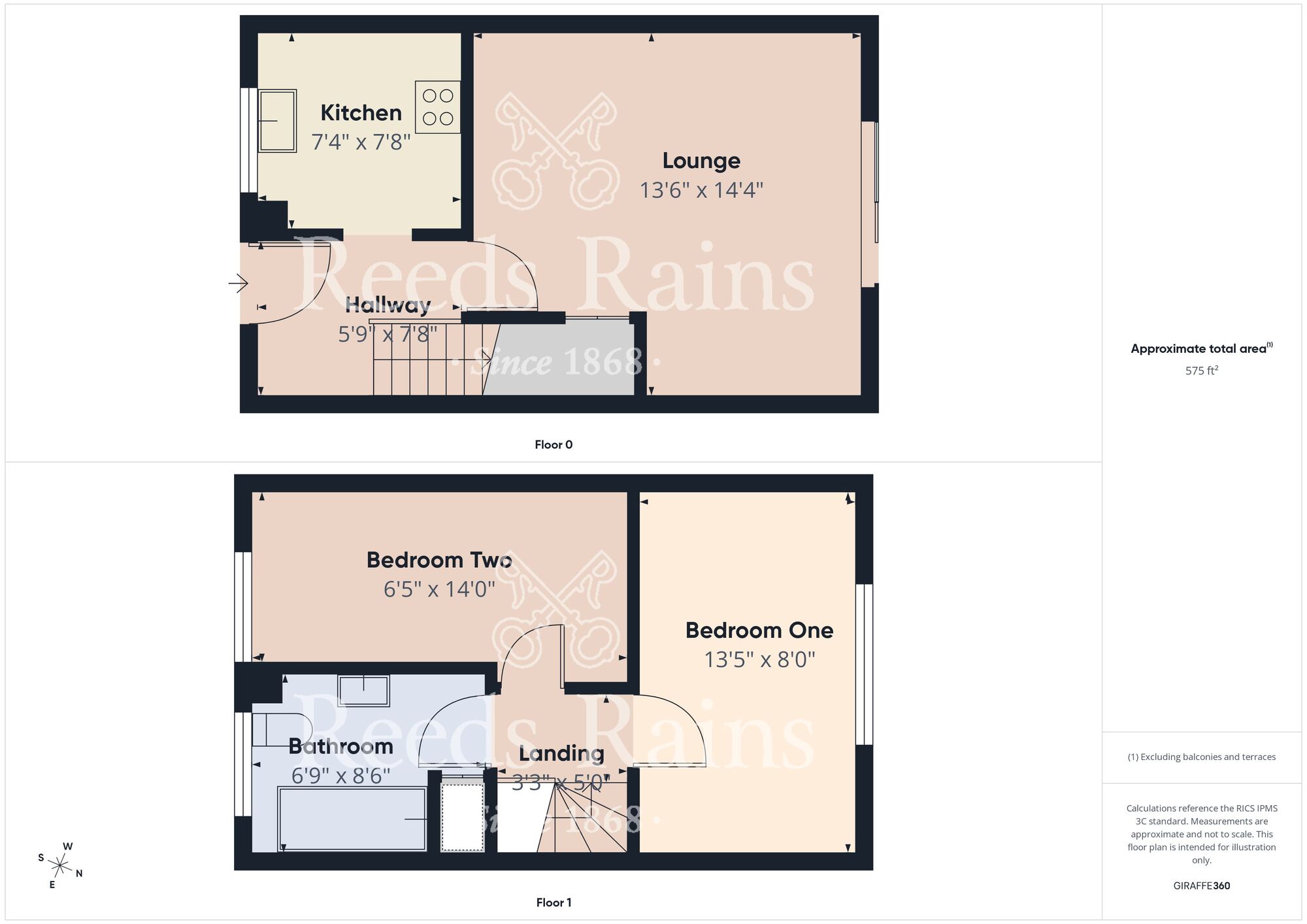 Floorplan of 2 bedroom End Terrace House for sale, Windermere Court, Hull, East Riding of Yorkshire, HU7