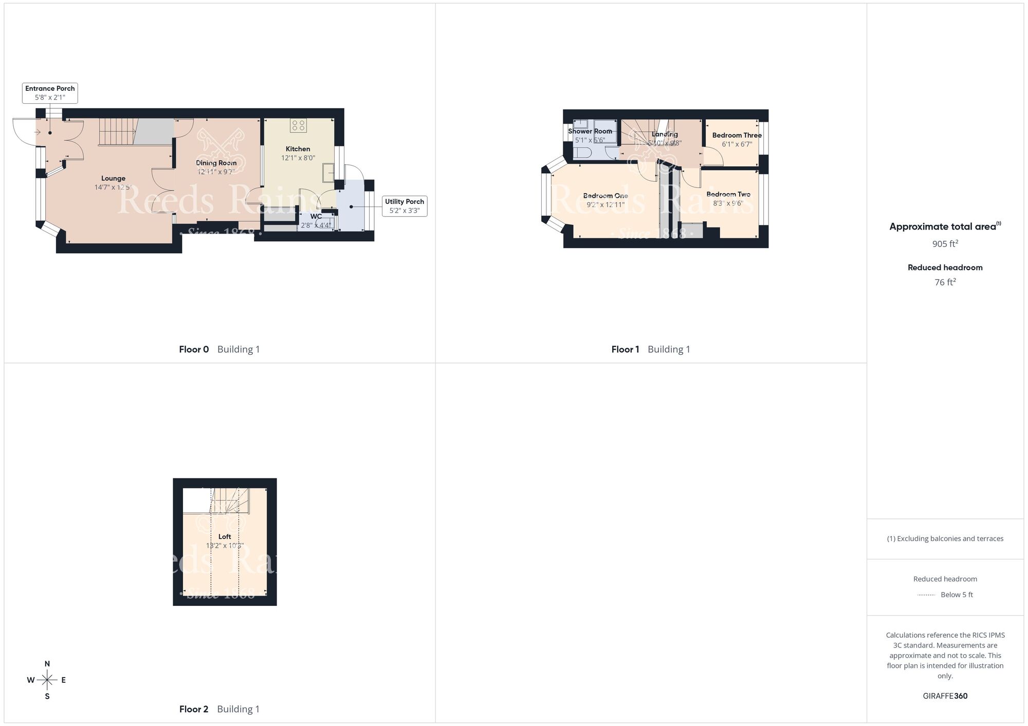 Floorplan of 3 bedroom Mid Terrace House for sale, Roslyn Road, Hull, East Yorkshire, HU3