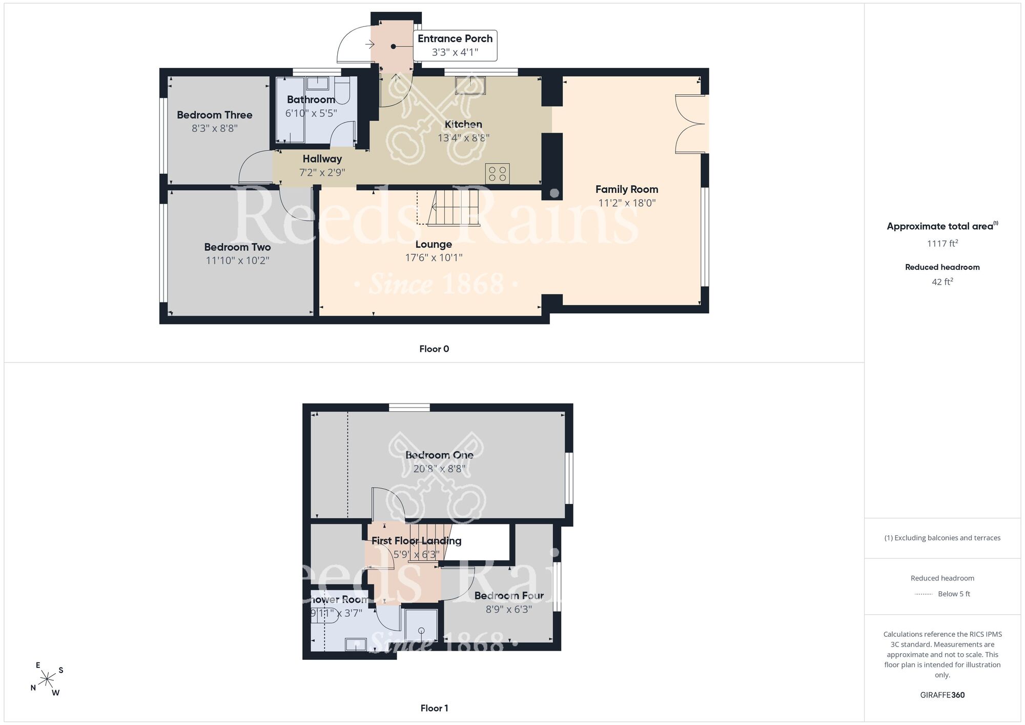 Floorplan of 4 bedroom Semi Detached Bungalow for sale, Watkinson Close, Preston, East Yorkshire, HU12