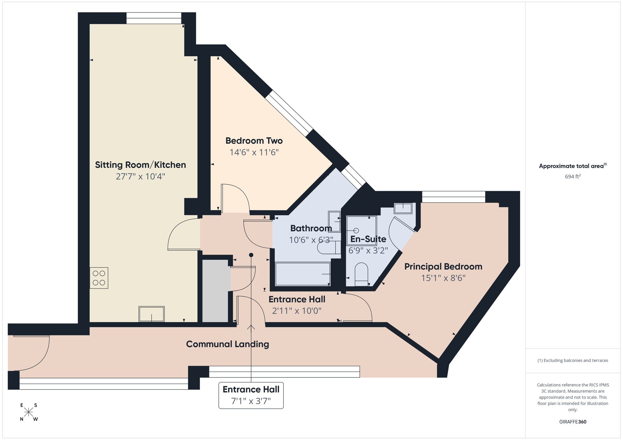 Floorplan of 2 bedroom Flat for sale, Ferensway, Hull, East Yorkshire, HU2