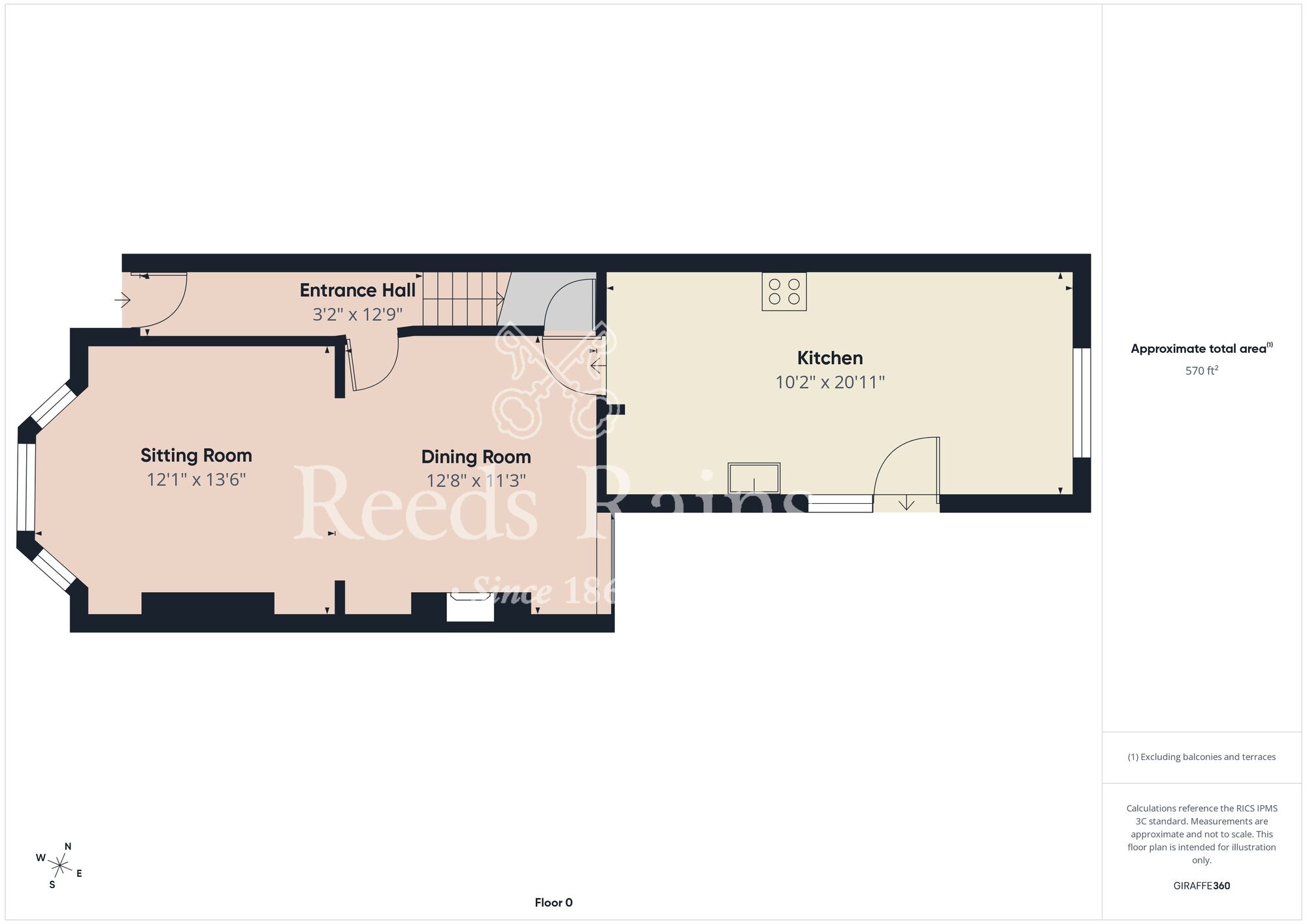 Floorplan of 3 bedroom Mid Terrace House for sale, Summergangs Road, Hull, East Riding of Yorkshire, HU8