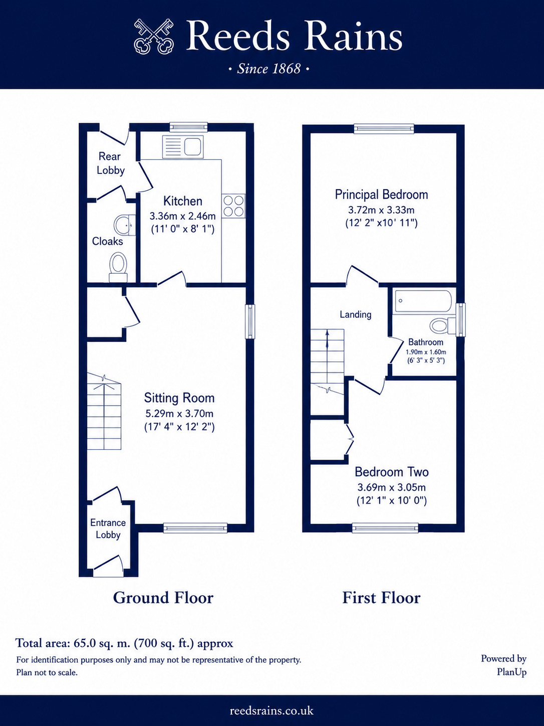 Floorplan of 2 bedroom End Terrace House for sale, Ladybower Way, Kingswood, East  Yorkshire, HU7