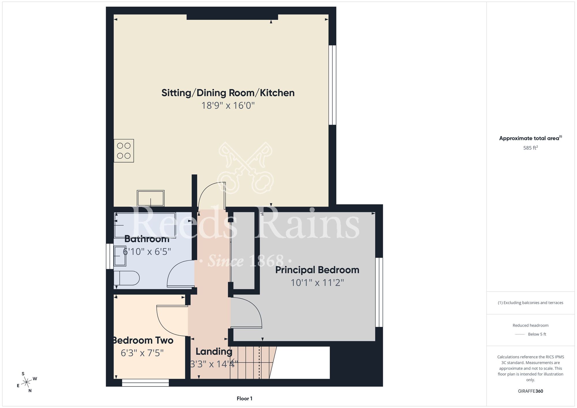 Floorplan of 2 bedroom Flat for sale, Nunnington Close, Hull, East Yorkshire, HU5