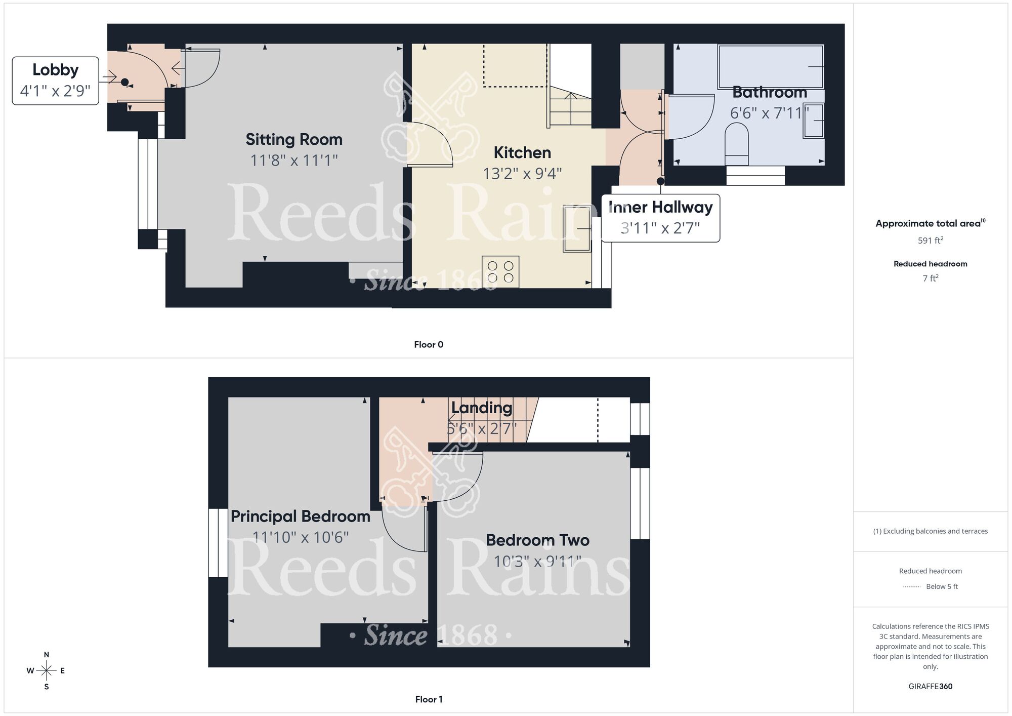 Floorplan of 2 bedroom End Terrace House for sale, Leslie Avenue, Lorraine Street, East Yorkshire, HU8