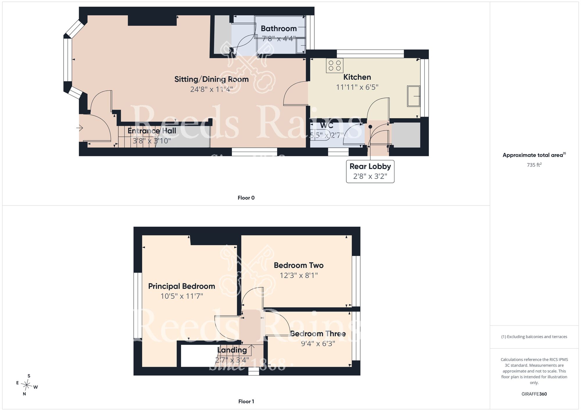 Floorplan of 3 bedroom Semi Detached House for sale, Kirkham Drive, Hull, East Yorkshire, HU5