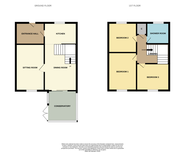 Floorplan of 3 bedroom End Terrace House for sale, Yatesbury Garth, Bransholme, East Yorkshire, HU7