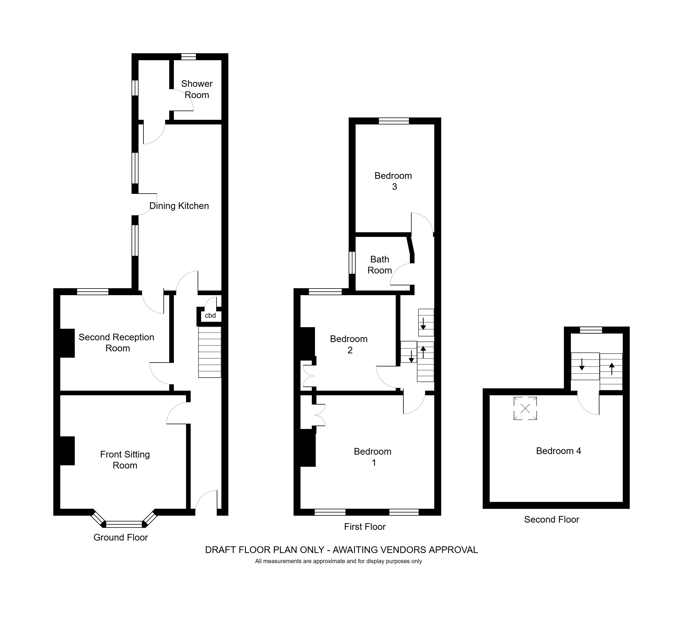 Floorplan of 4 bedroom Mid Terrace House for sale, Lambert Street, Hull, East Yorkshire, HU5
