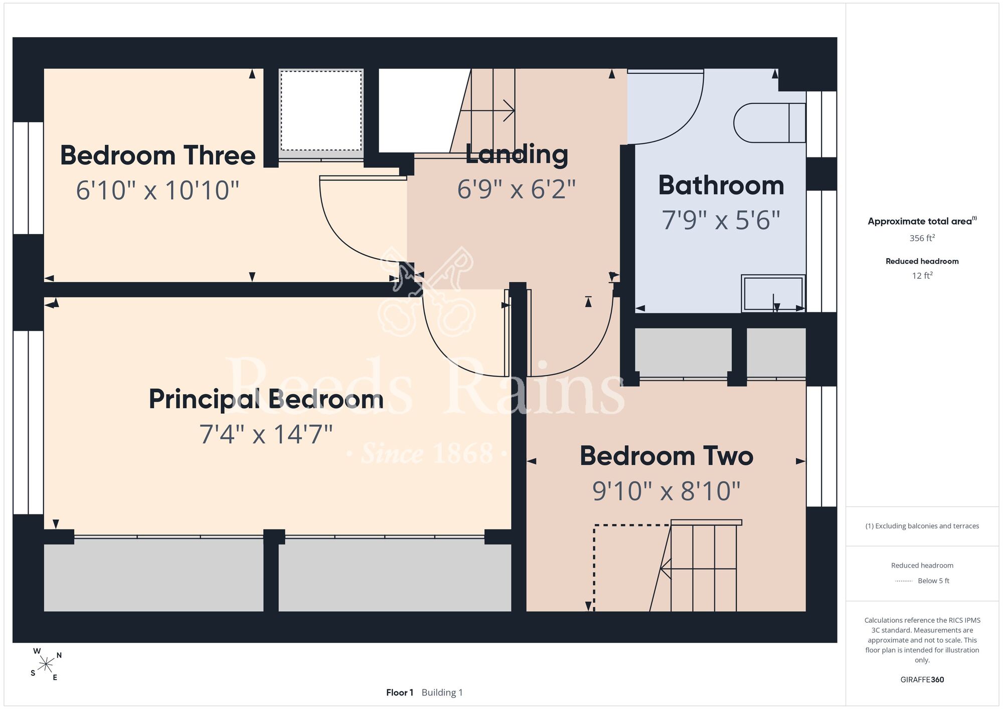 Floorplan of 3 bedroom Mid Terrace House for sale, Northwood Close, Hull, East Yorkshire, HU8