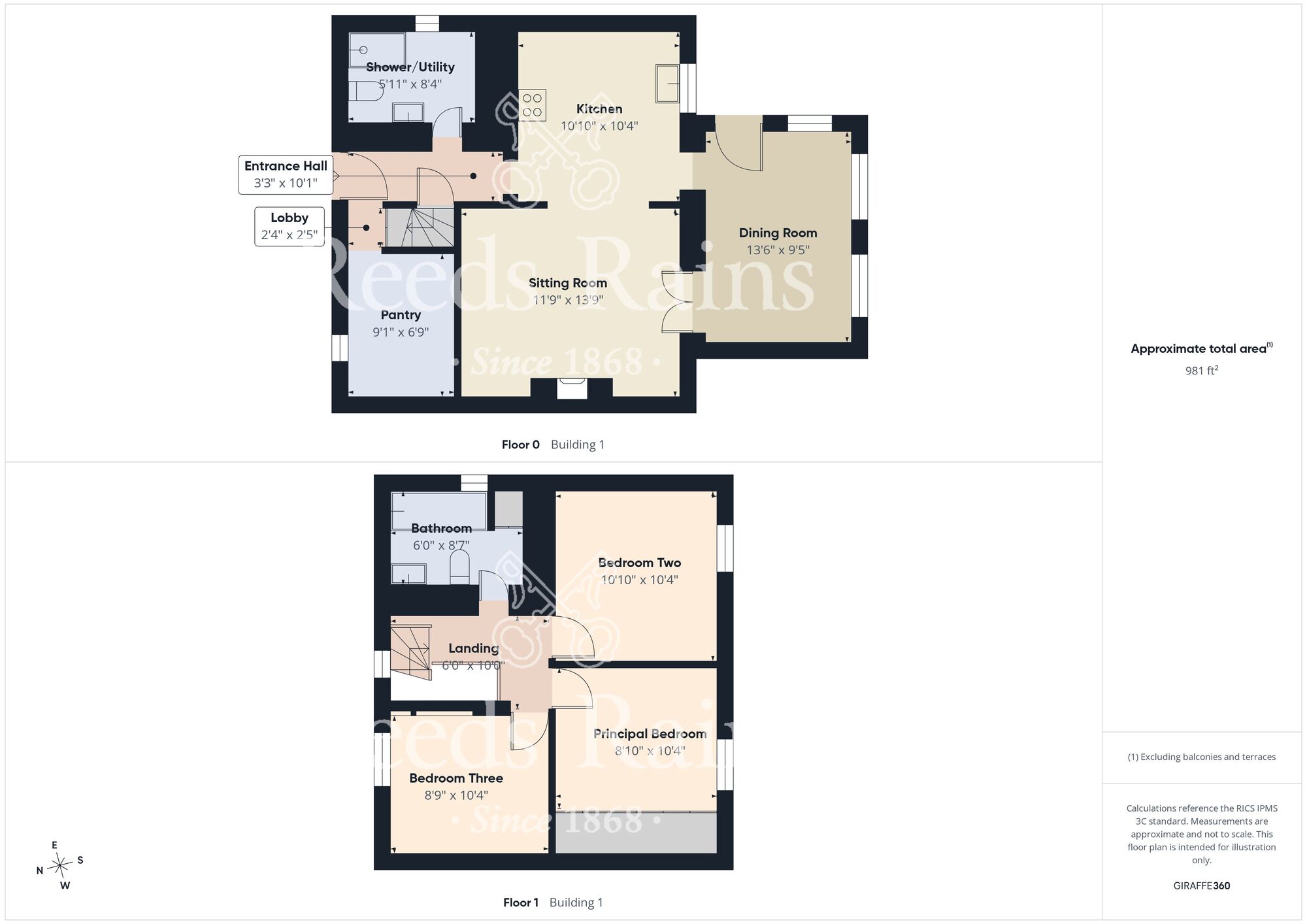 Floorplan of 3 bedroom Semi Detached House for sale, Village Road, Sunk Island, East Yorkshire, HU12