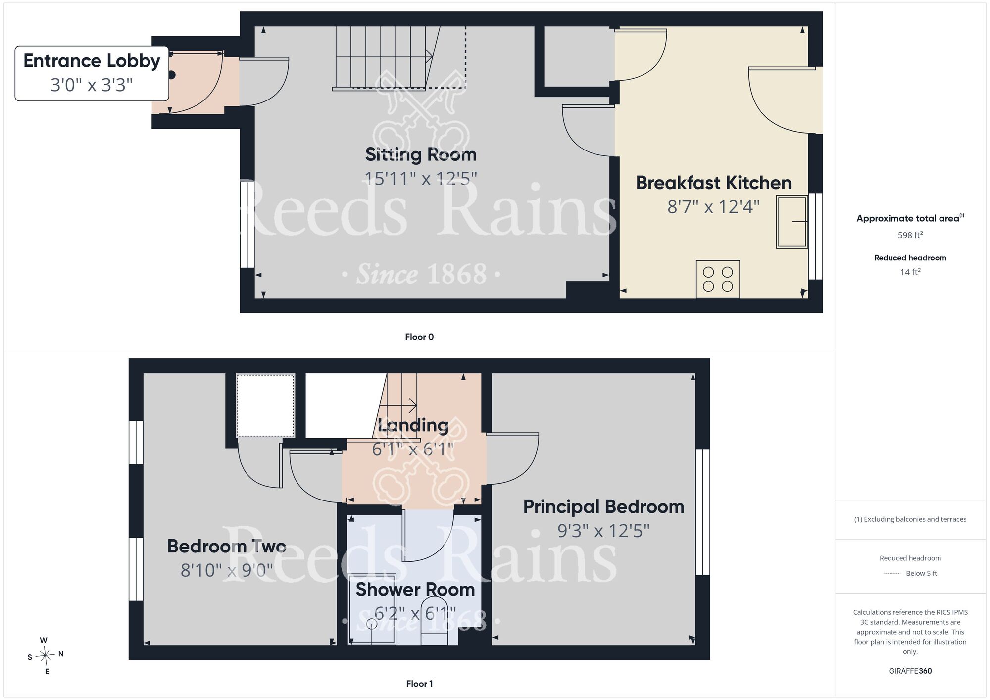 Floorplan of 2 bedroom Mid Terrace House for sale, The Dales, Hull, East Yorkshire, HU9