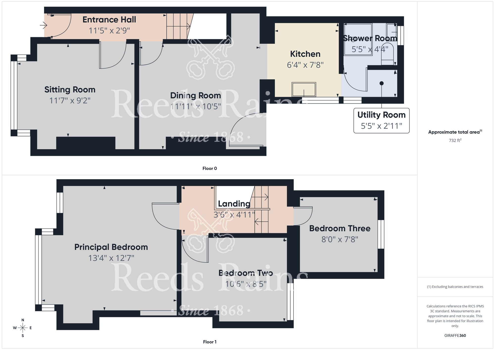 Floorplan of 3 bedroom Mid Terrace House for sale, Rosedene Villas, Raglan Street, East Yorkshire, HU5