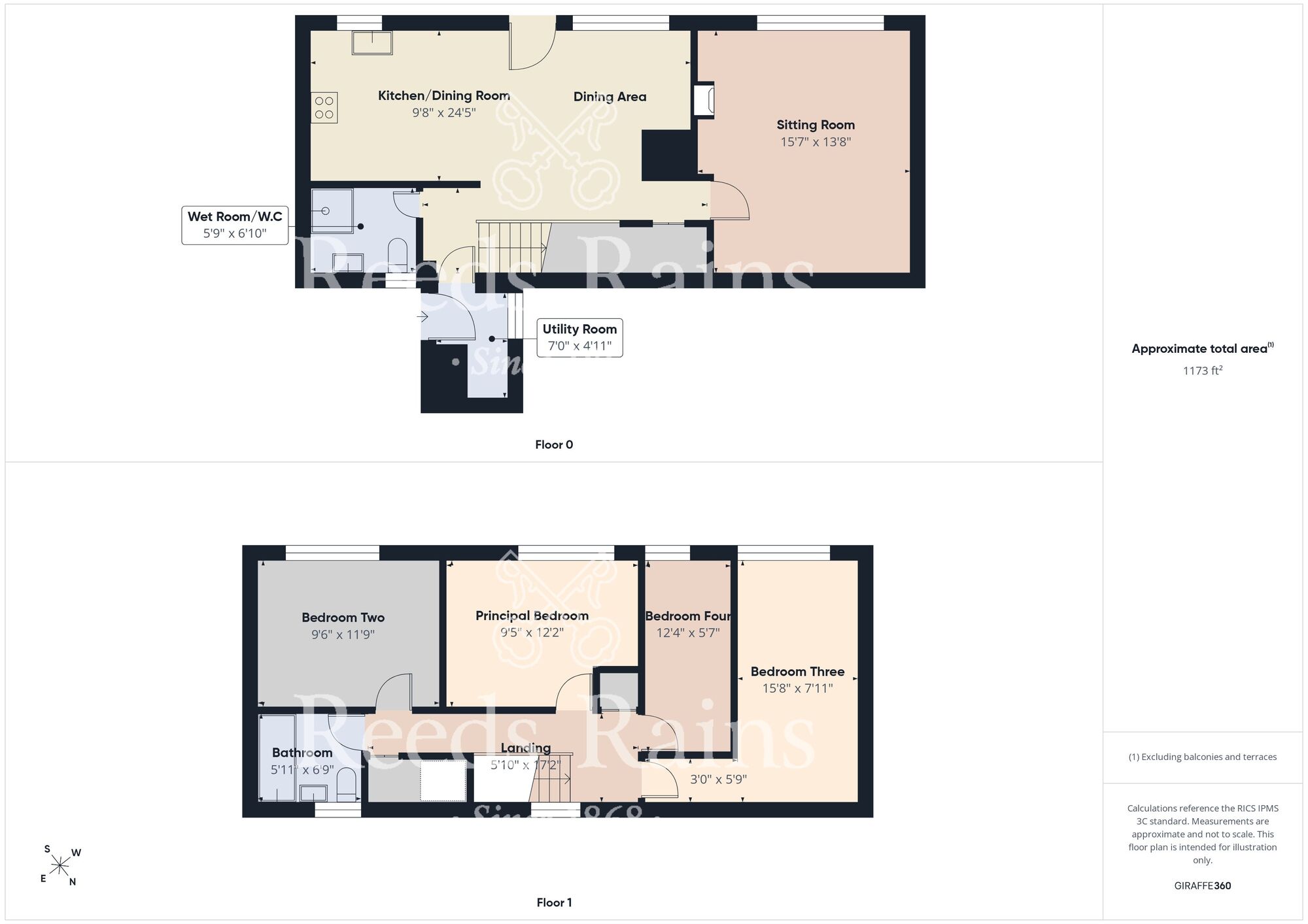 Floorplan of 4 bedroom End Terrace House for sale, Wimborne Close, Bransholme, East Riding of Yorkshire, HU7