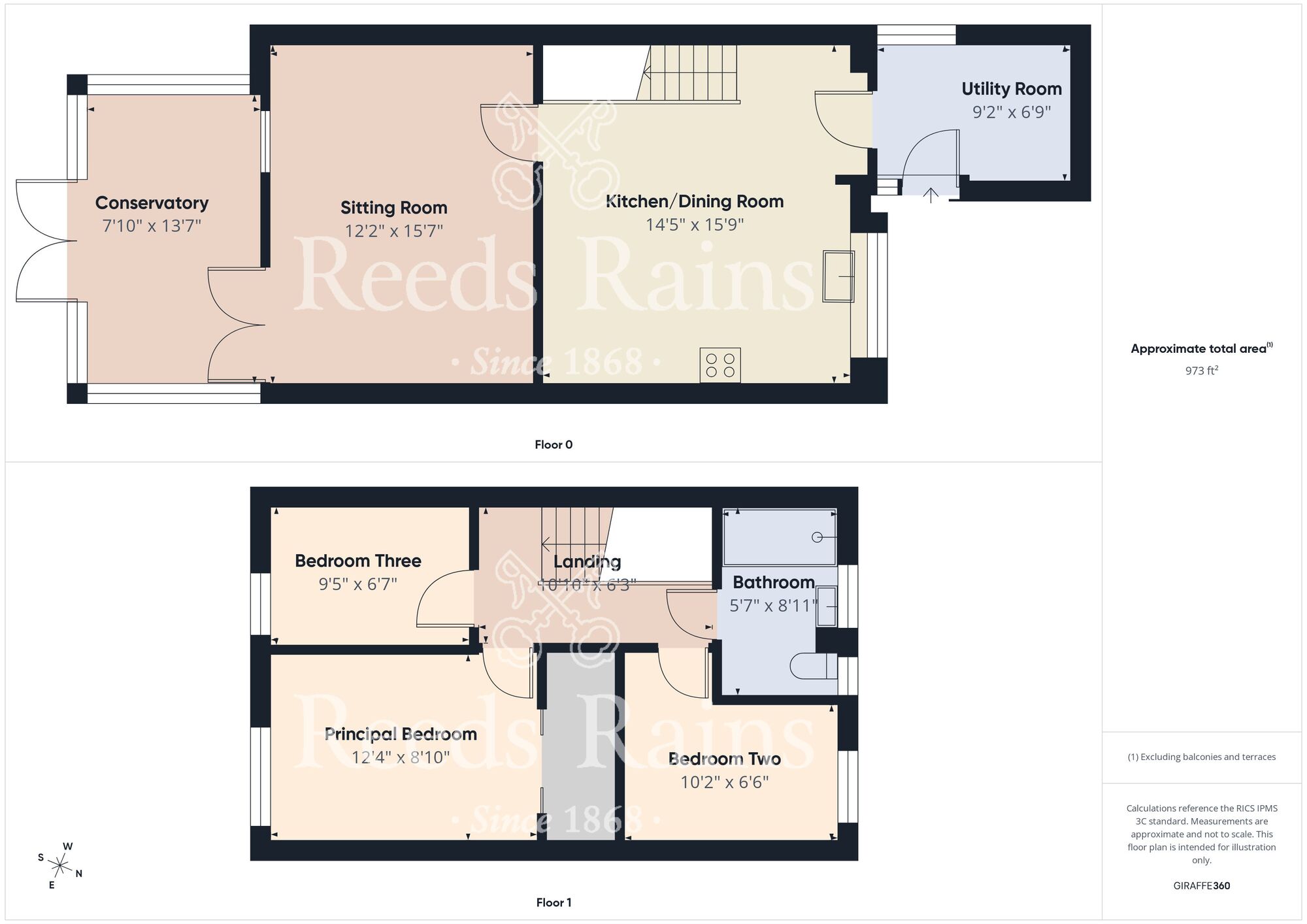 Floorplan of 3 bedroom Mid Terrace House for sale, Staines Close, Hull, East Riding of Yorkshire, HU8