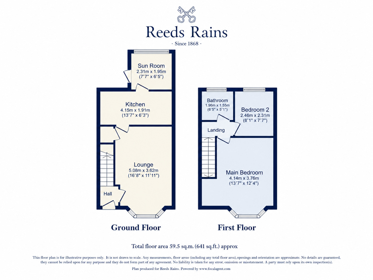 Floorplan of 2 bedroom Mid Terrace House for sale, Brendon Avenue, Hull, East Yorkshire, HU8