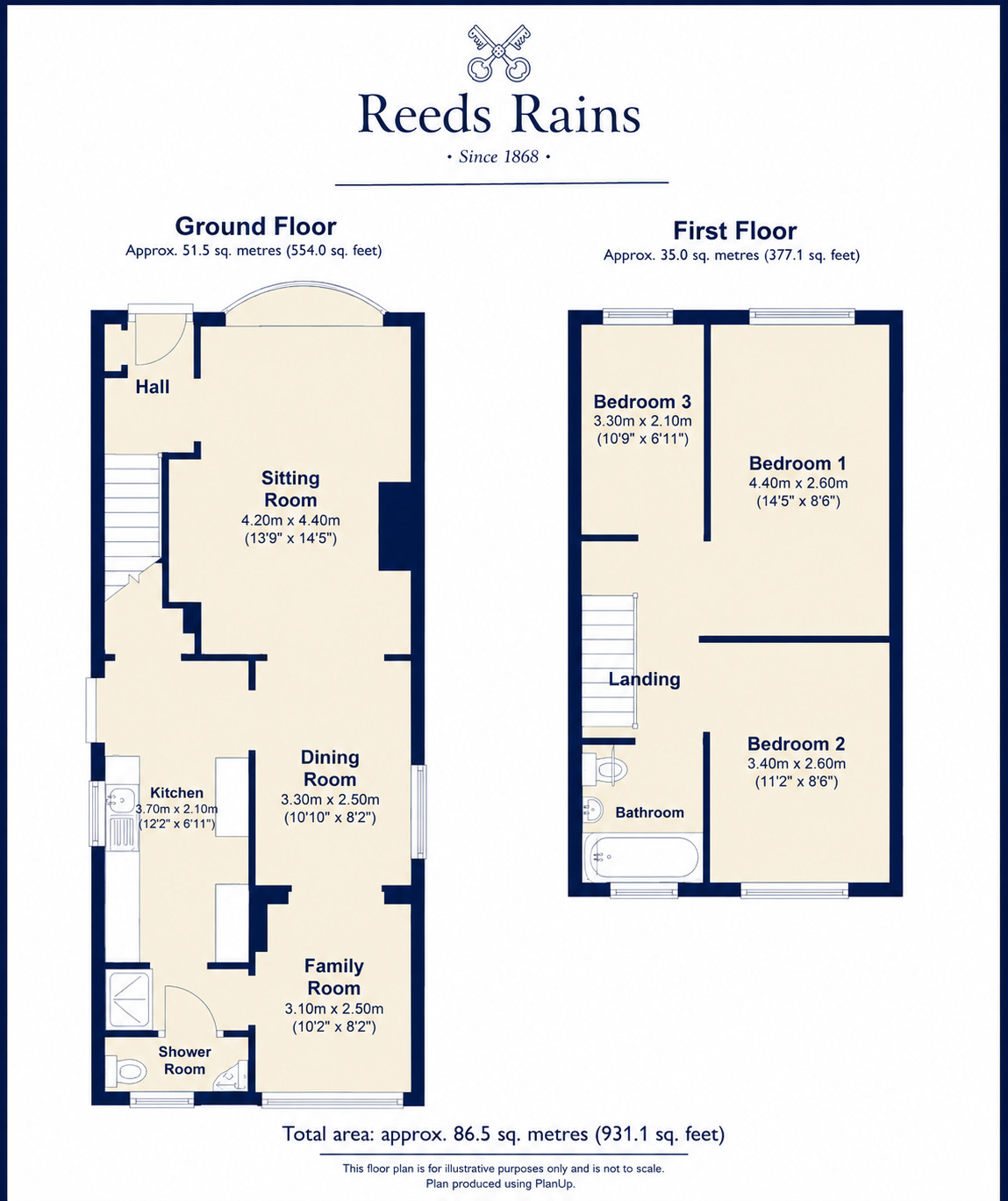 Floorplan of 3 bedroom Detached House for sale, Stanbury Road, Hull, East Yorkshire, HU6