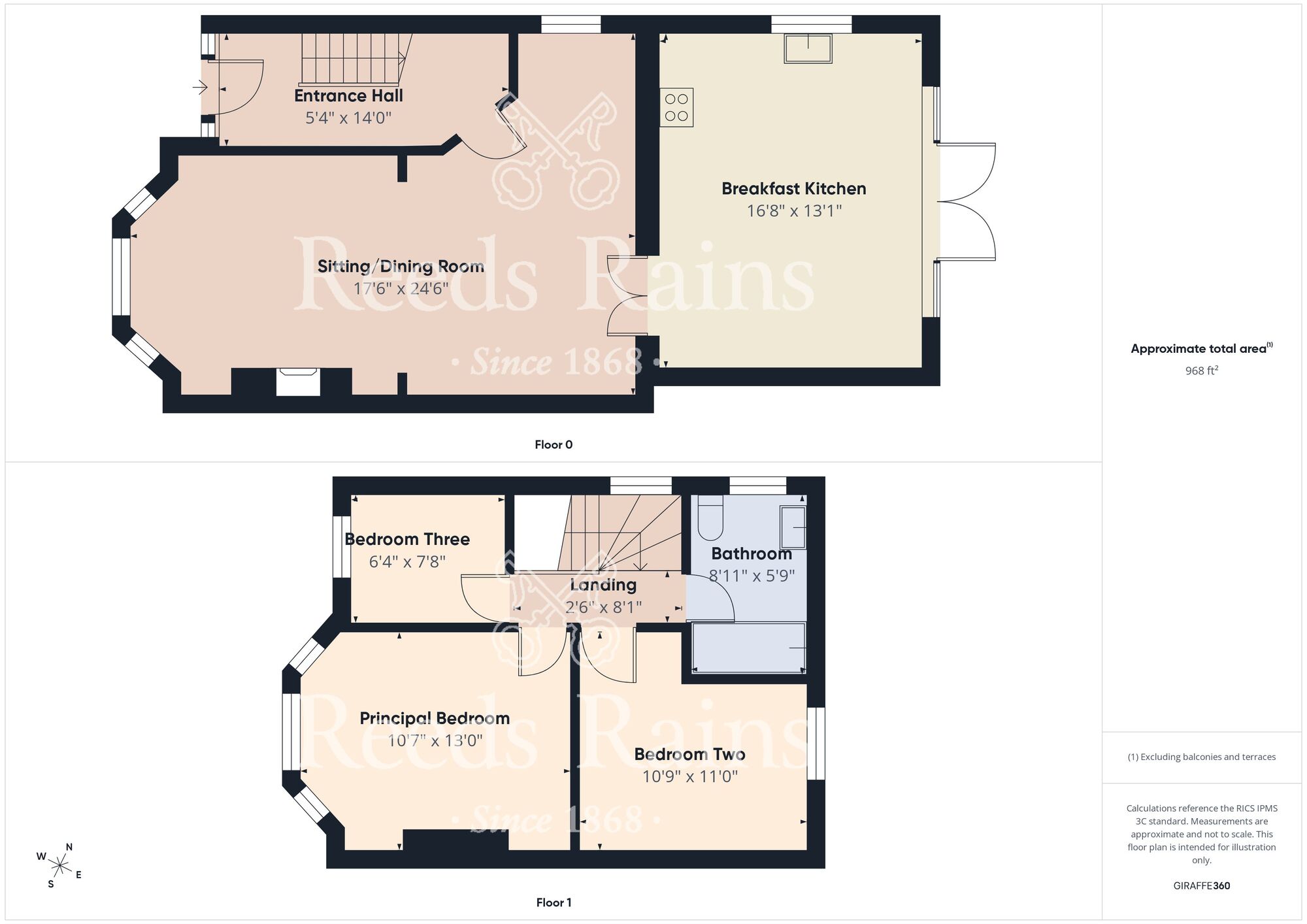 Floorplan of 3 bedroom Semi Detached House for sale, Ellesmere Avenue, Hull, East Riding of Yorkshire, HU8