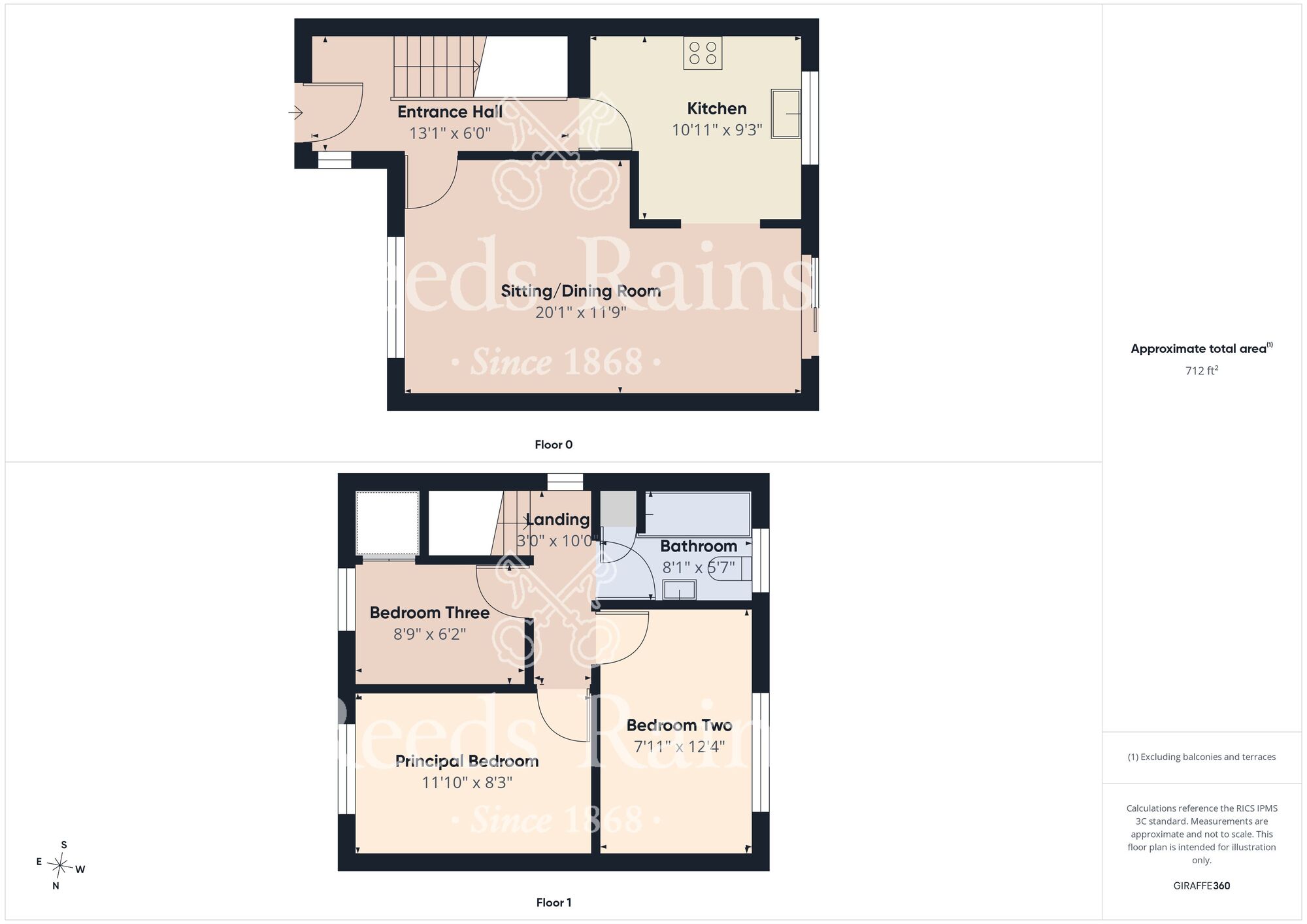 Floorplan of 3 bedroom Detached House to rent, Brandon Way, Kingswood, East Yorkshire, HU7