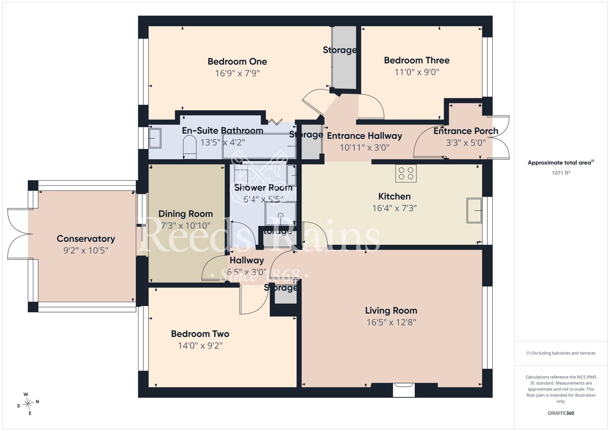 Floorplan of 3 bedroom Semi Detached Bungalow for sale, Charterfield, Bilton, East Yorkshire, HU11