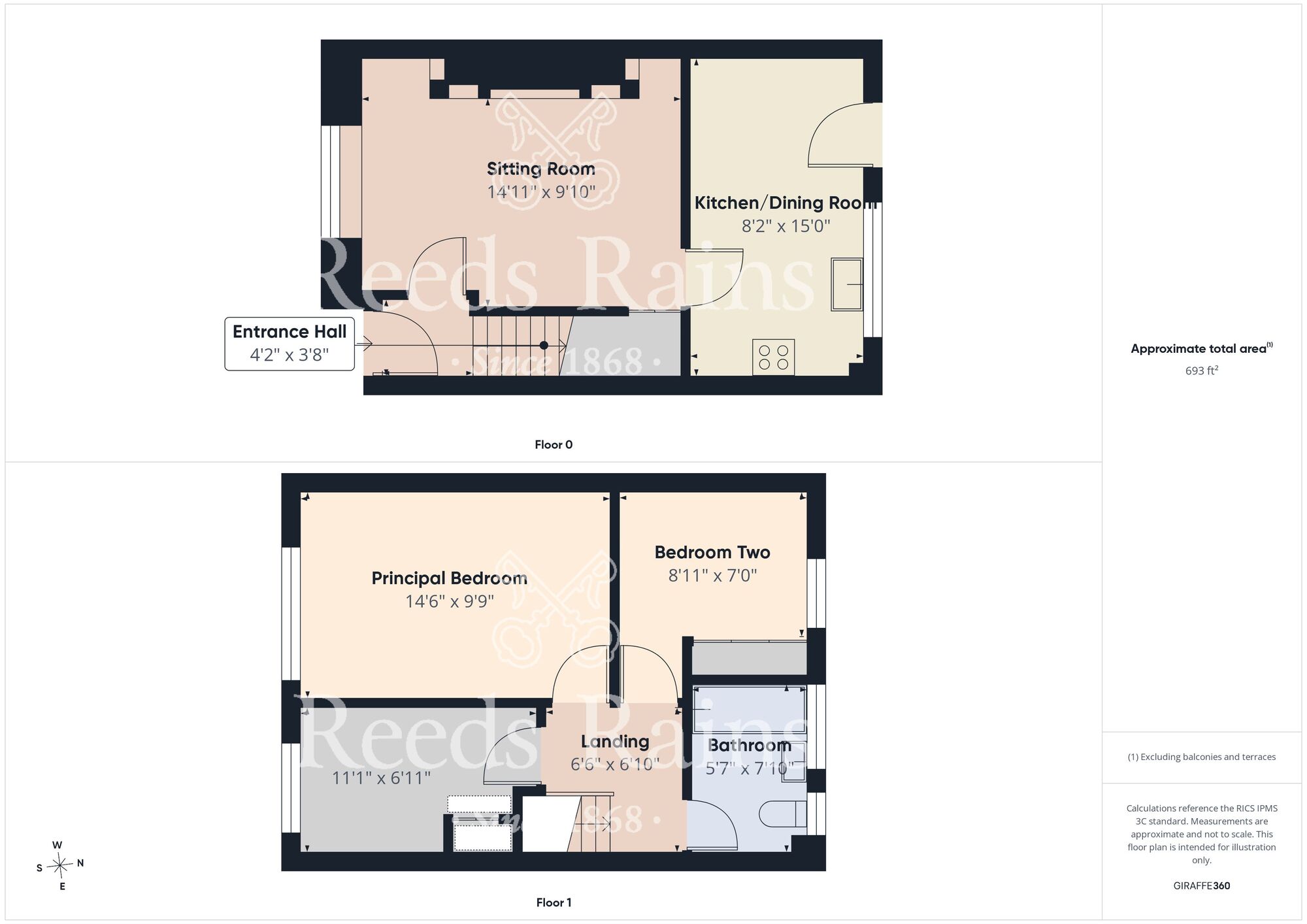 Floorplan of 3 bedroom Mid Terrace House for sale, Plym Grove, Hull, East Yorkshire, HU8