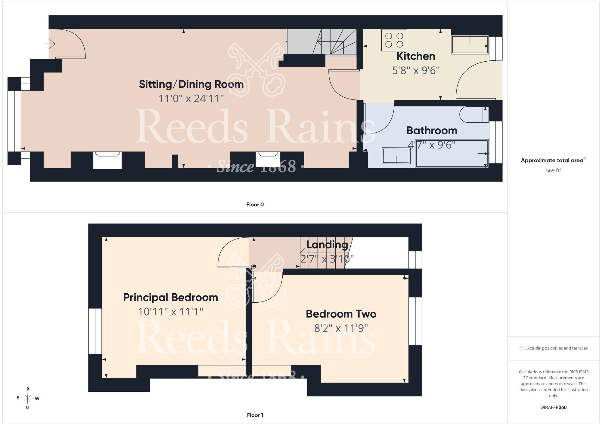 Floorplan of 2 bedroom Mid Terrace House for sale, Granville Avenue, Reynoldson Street, East Yorkshire, HU5