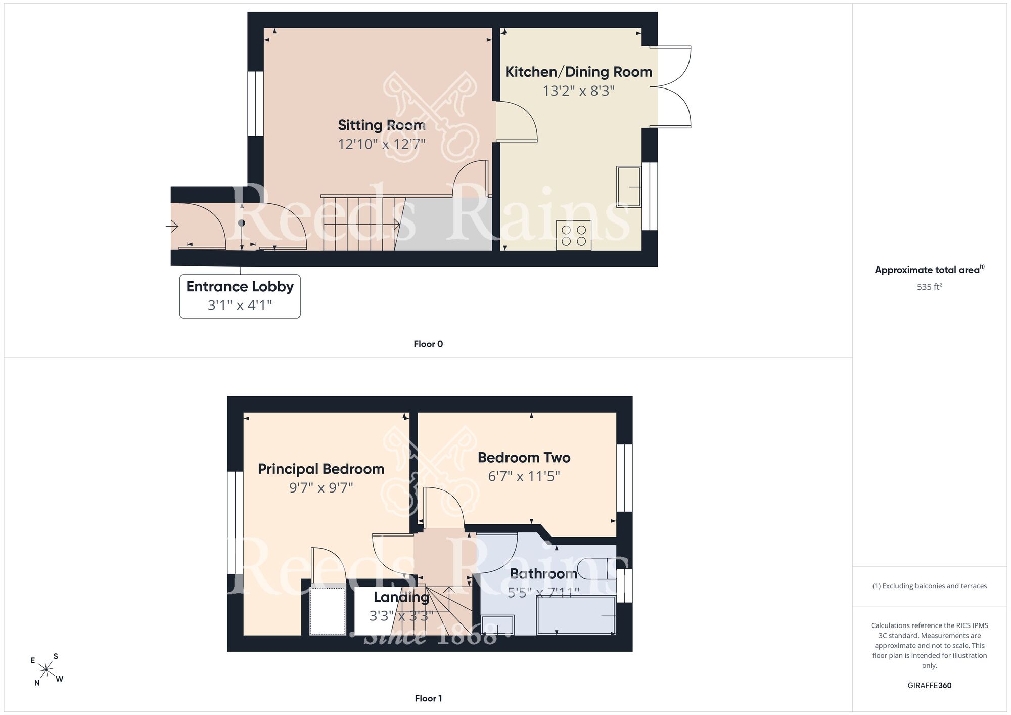 Floorplan of 2 bedroom Mid Terrace House for sale, Navigation Way, Hull, East Yorkshire, HU9