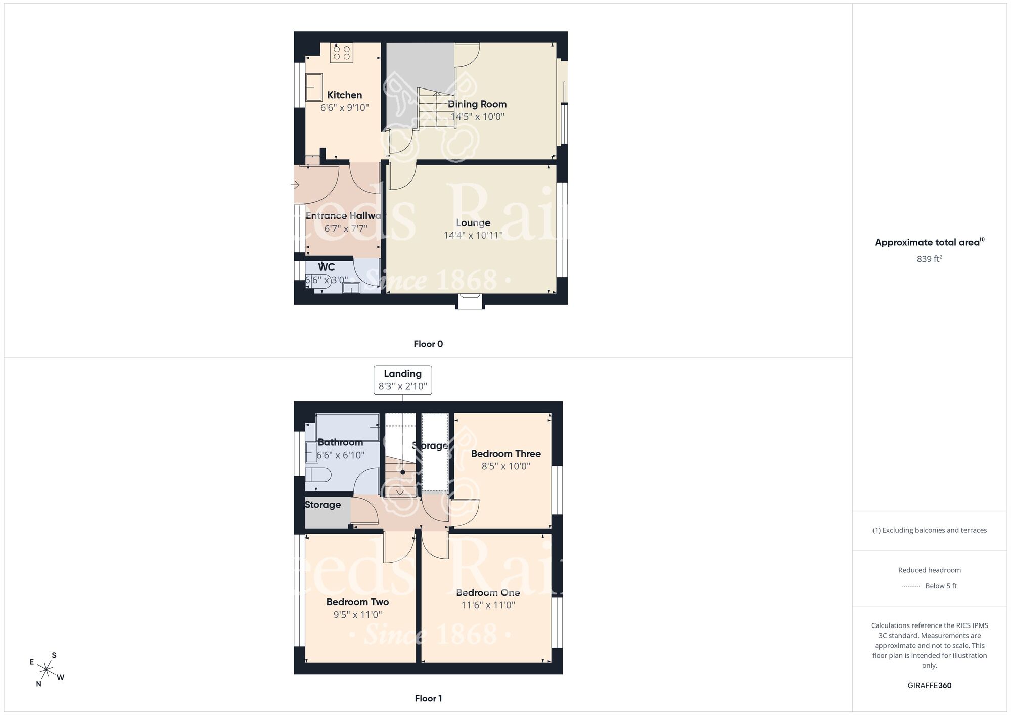 Floorplan of 3 bedroom End Terrace House for sale, Hucknall Garth, Bransholme, East Yorkshire, HU7