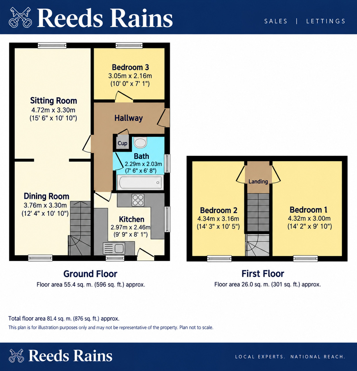 Floorplan of 3 bedroom Semi Detached House to rent, Stanbury Road, Hull, East Yorkshire, HU6