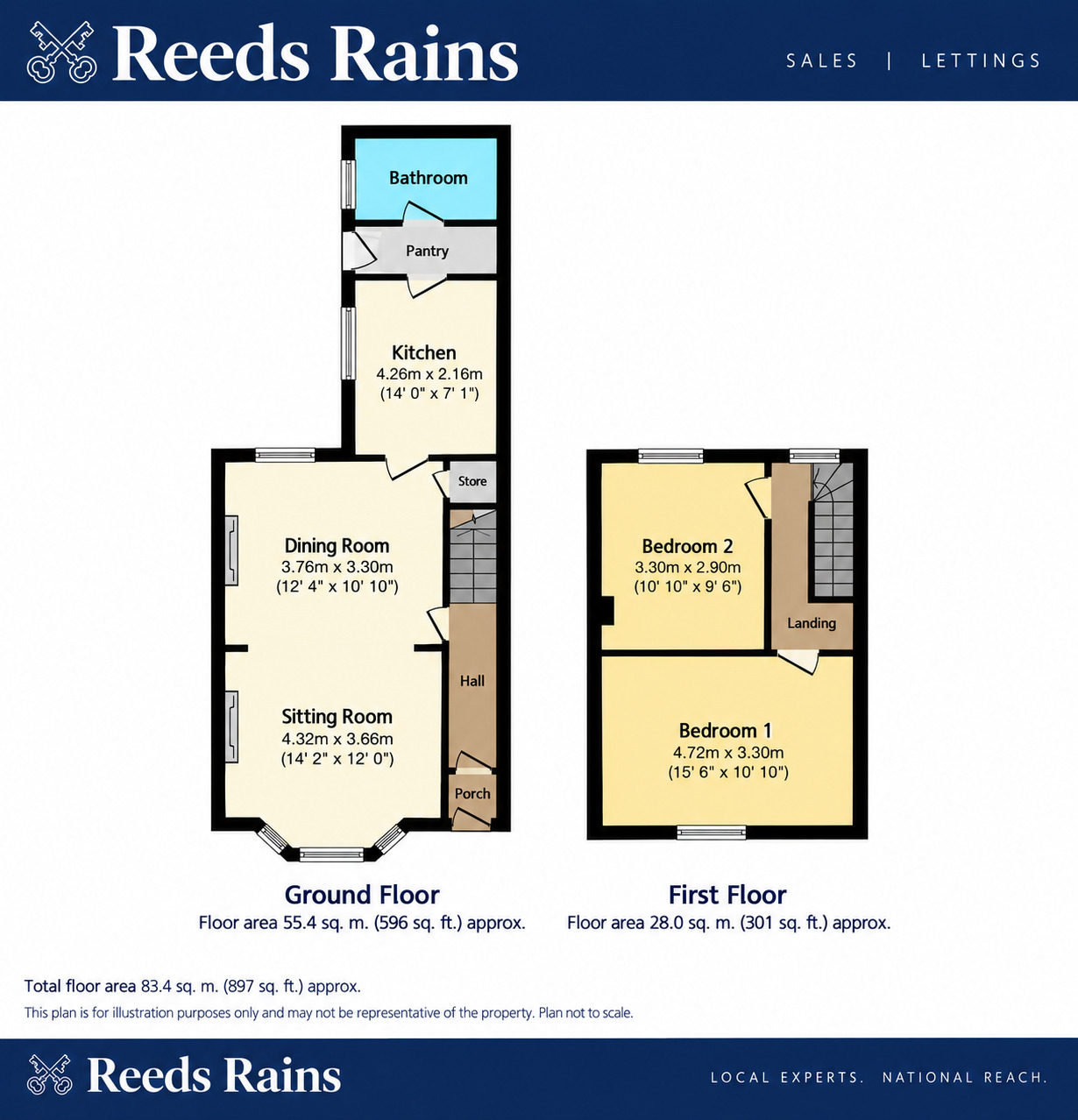 Floorplan of 2 bedroom Mid Terrace House to rent, Steynburg Street, Hull, East Riding of Yorkshi, HU9